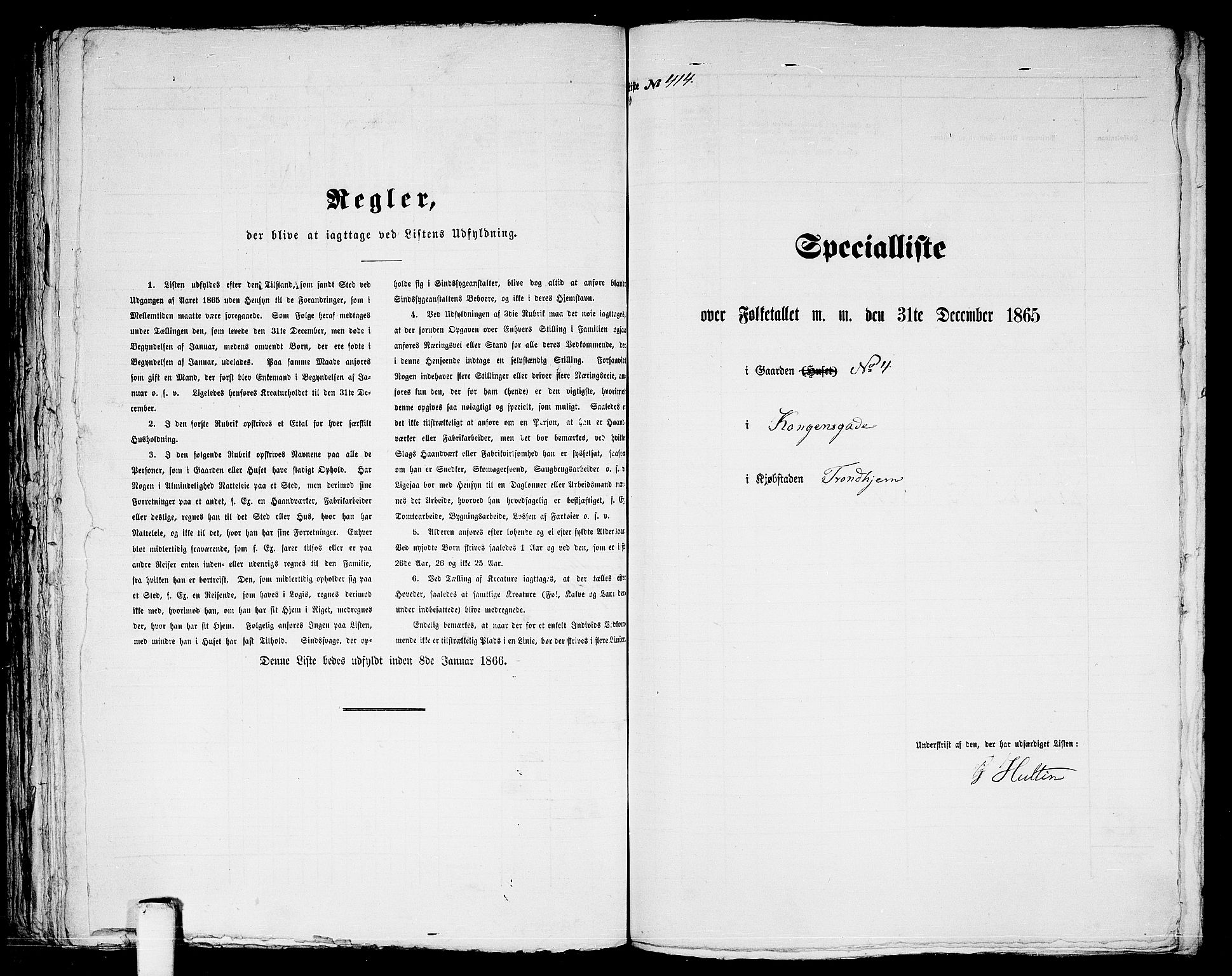 RA, 1865 census for Trondheim, 1865, p. 869