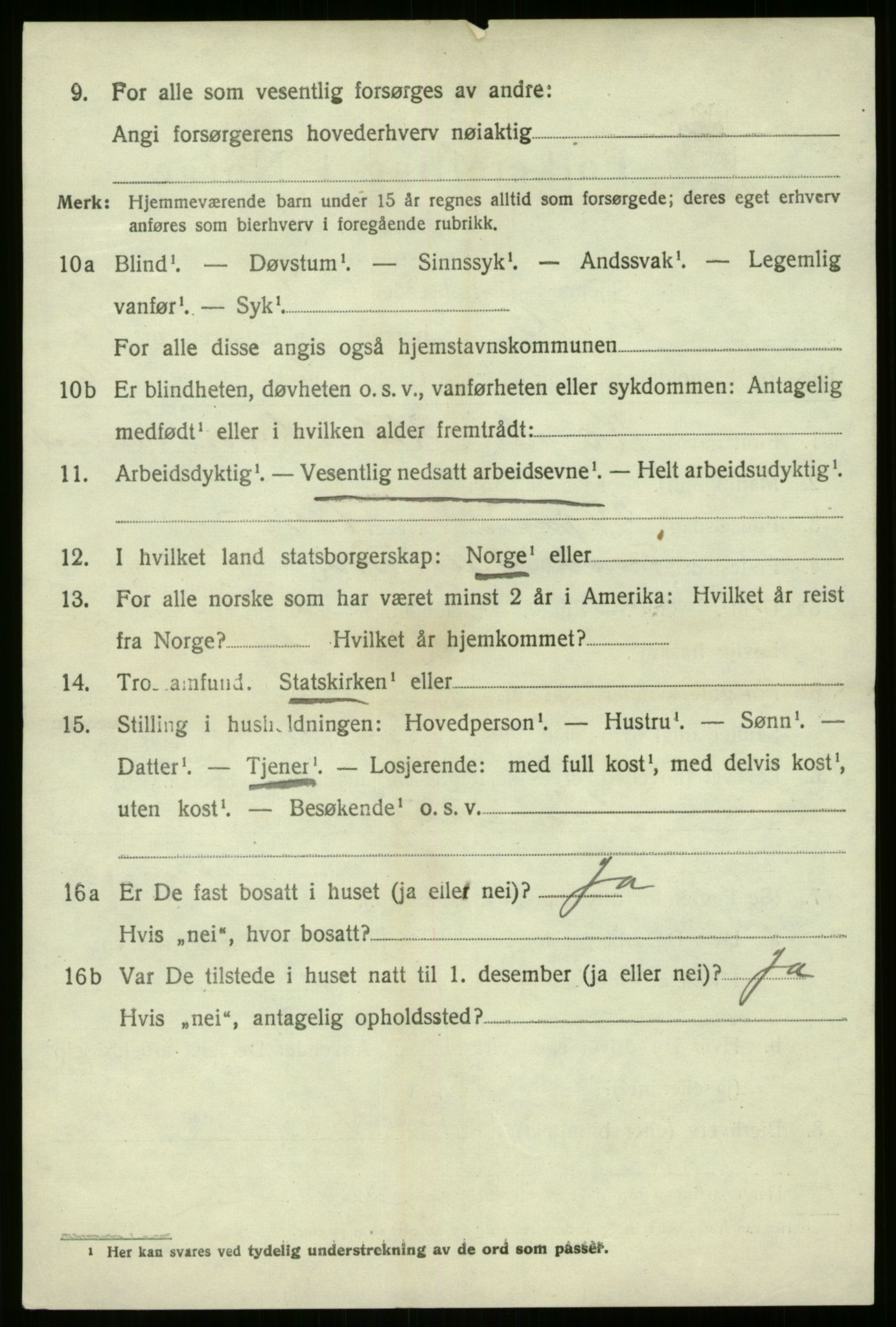 SAB, 1920 census for Førde, 1920, p. 5745