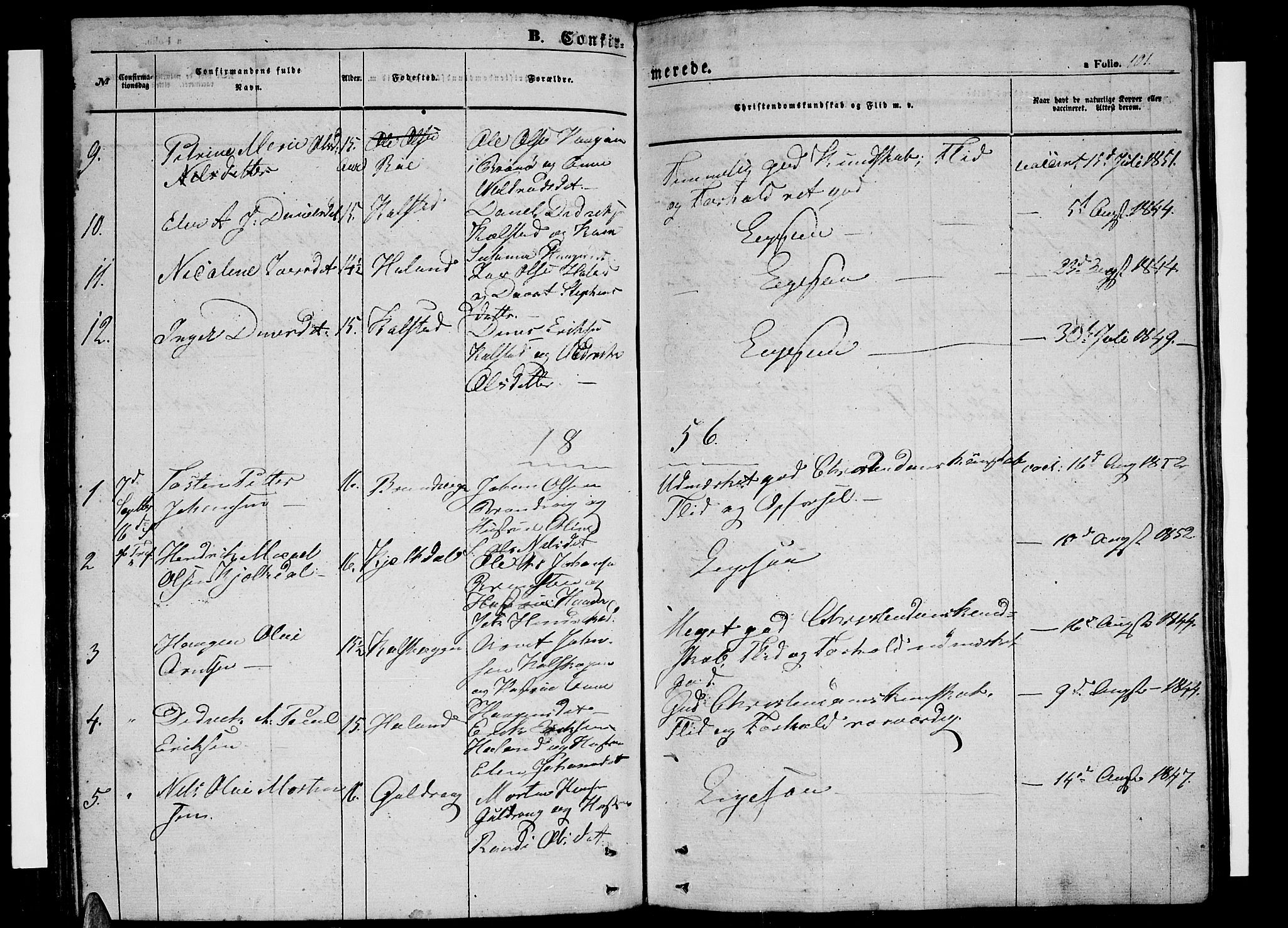 Ministerialprotokoller, klokkerbøker og fødselsregistre - Nordland, SAT/A-1459/816/L0251: Parish register (copy) no. 816C01, 1852-1870, p. 101