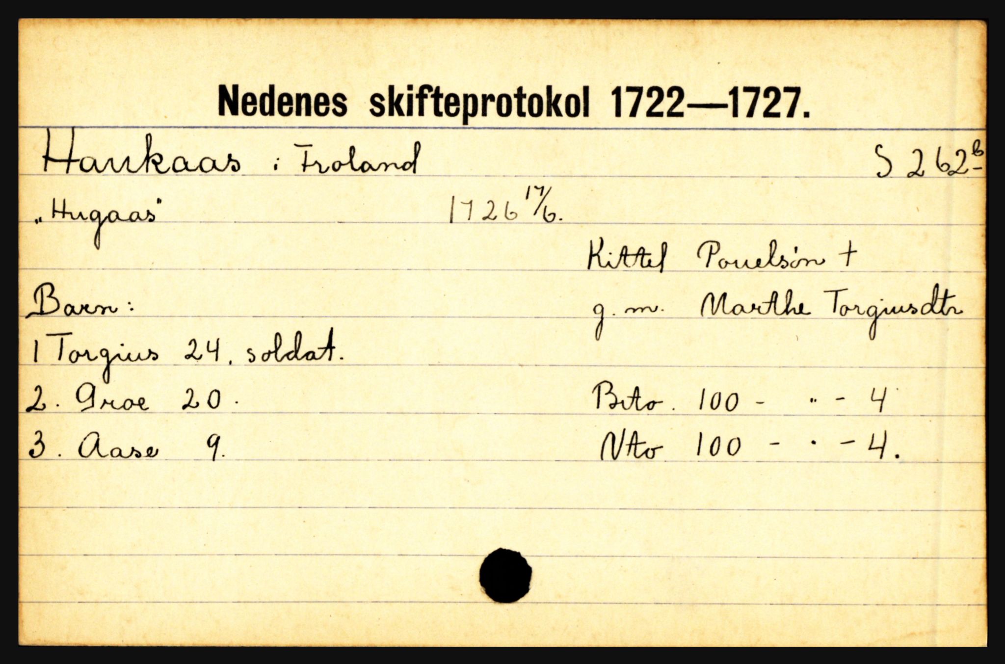 Nedenes sorenskriveri før 1824, AV/SAK-1221-0007/H, p. 11347