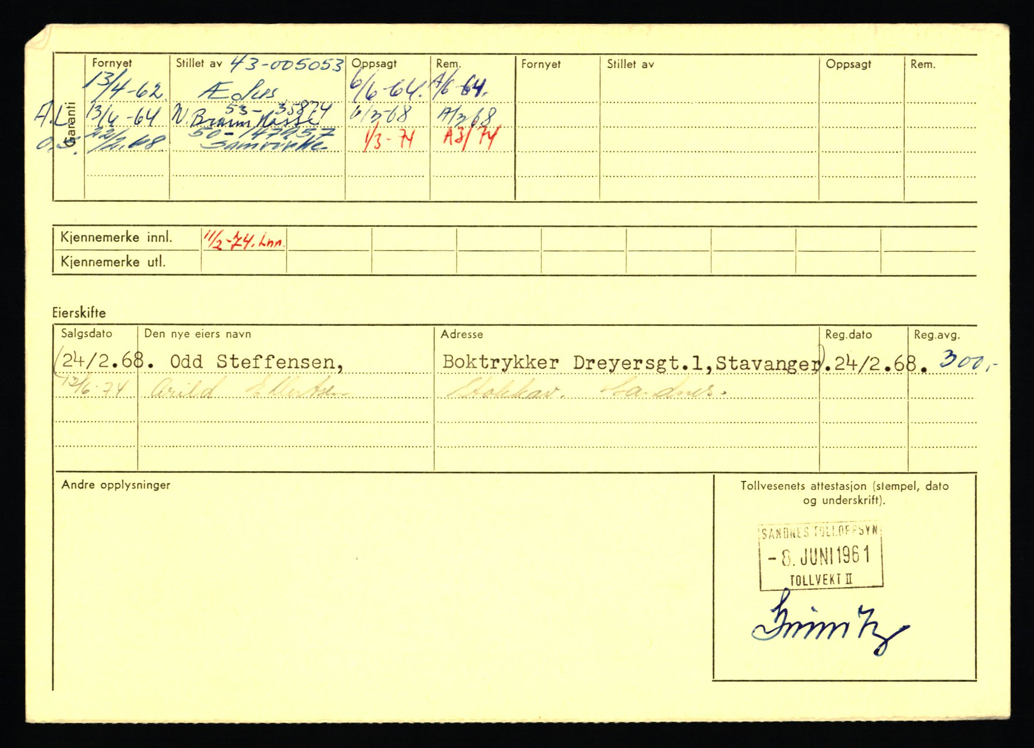 Stavanger trafikkstasjon, AV/SAST-A-101942/0/F/L0022: L-12000 - L-12499, 1930-1971, p. 466