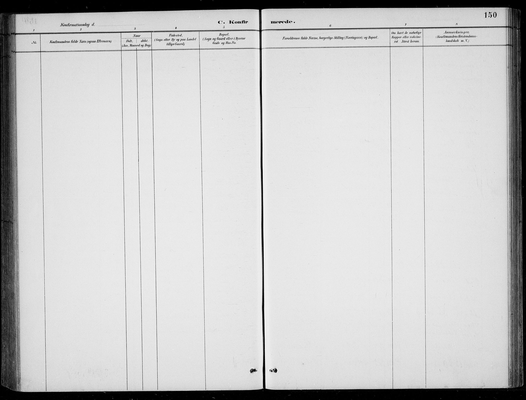 Bjelland sokneprestkontor, SAK/1111-0005/F/Fb/Fbc/L0003: Parish register (copy) no. B 3, 1887-1924, p. 150