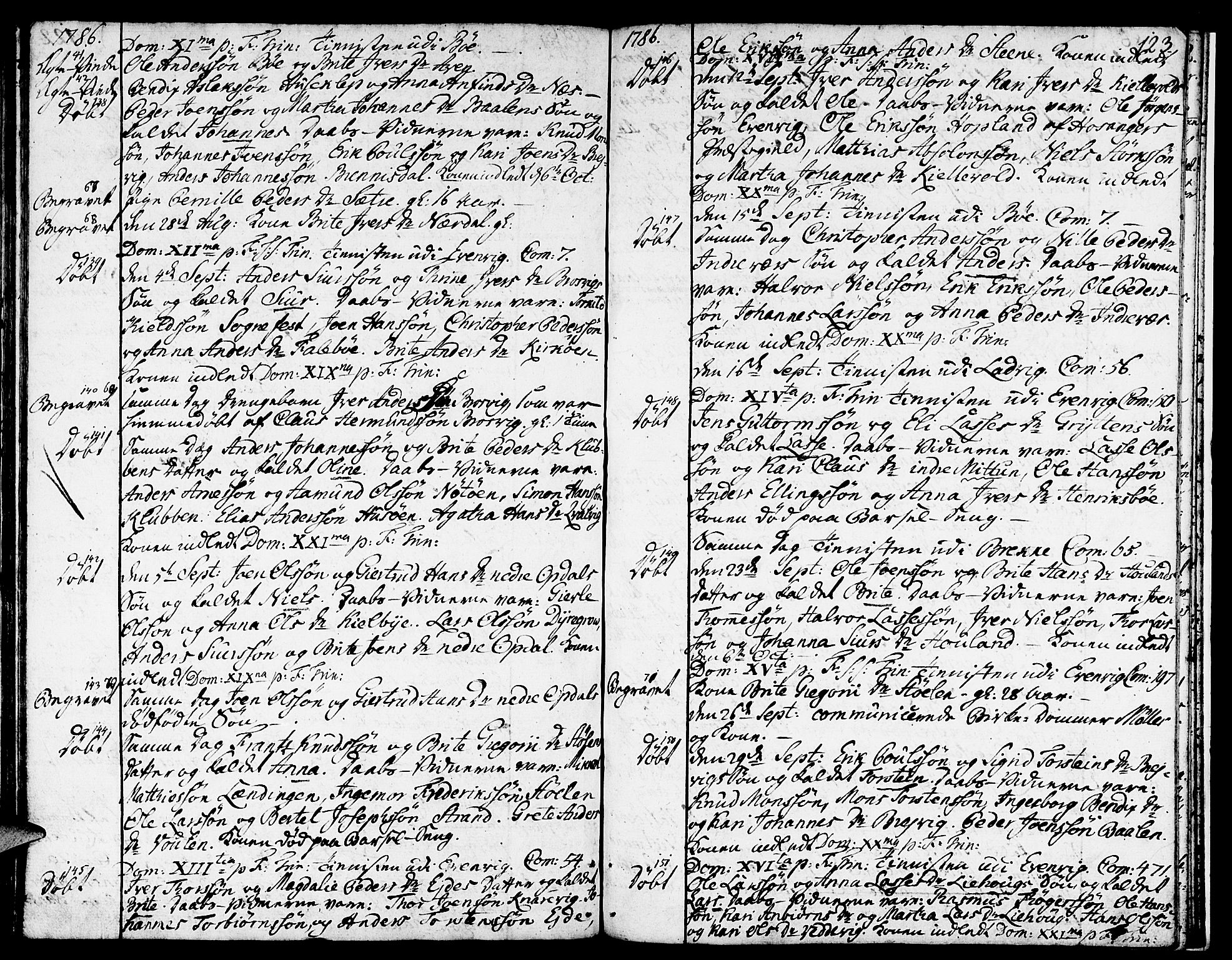 Gulen sokneprestembete, AV/SAB-A-80201/H/Haa/Haaa/L0013: Parish register (official) no. A 13, 1776-1787, p. 123