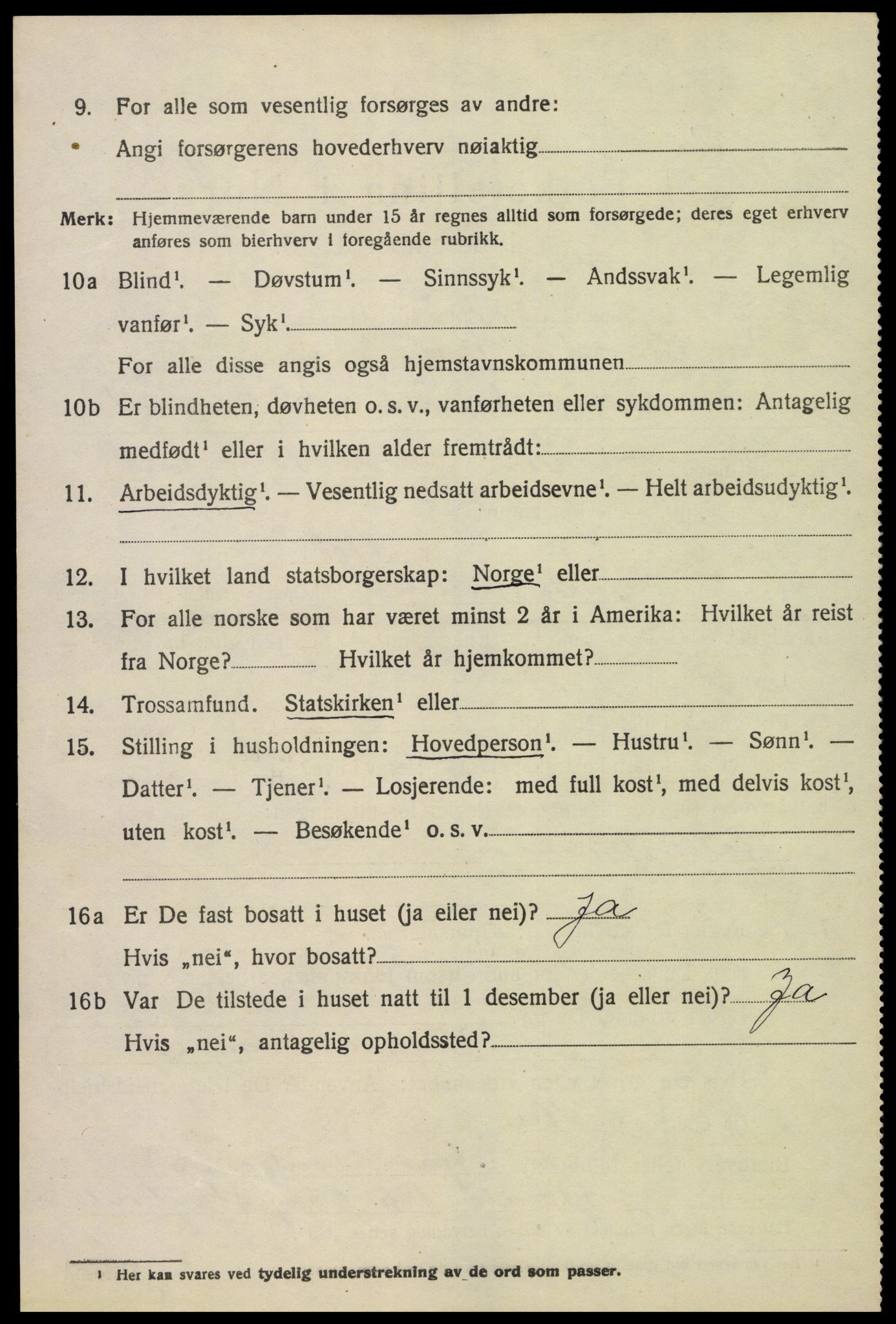 SAK, 1920 census for Hylestad, 1920, p. 765