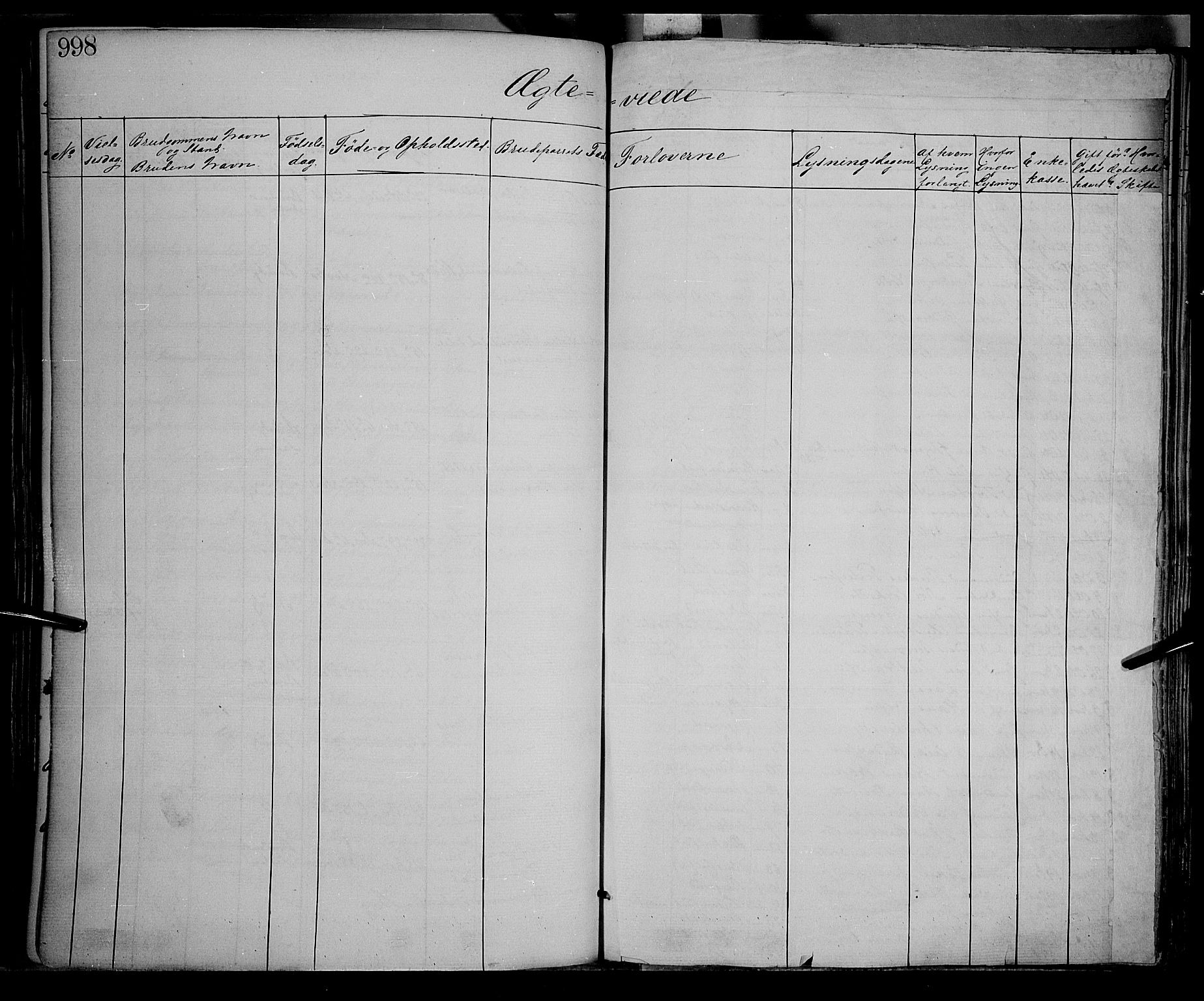 Gran prestekontor, SAH/PREST-112/H/Ha/Haa/L0012: Parish register (official) no. 12, 1856-1874, p. 998-999