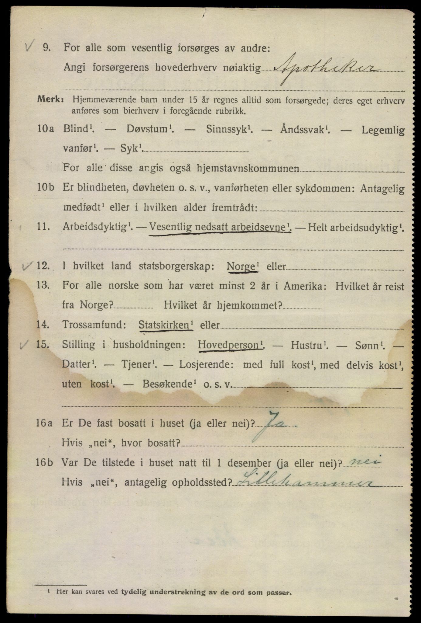 SAO, 1920 census for Kristiania, 1920, p. 367482