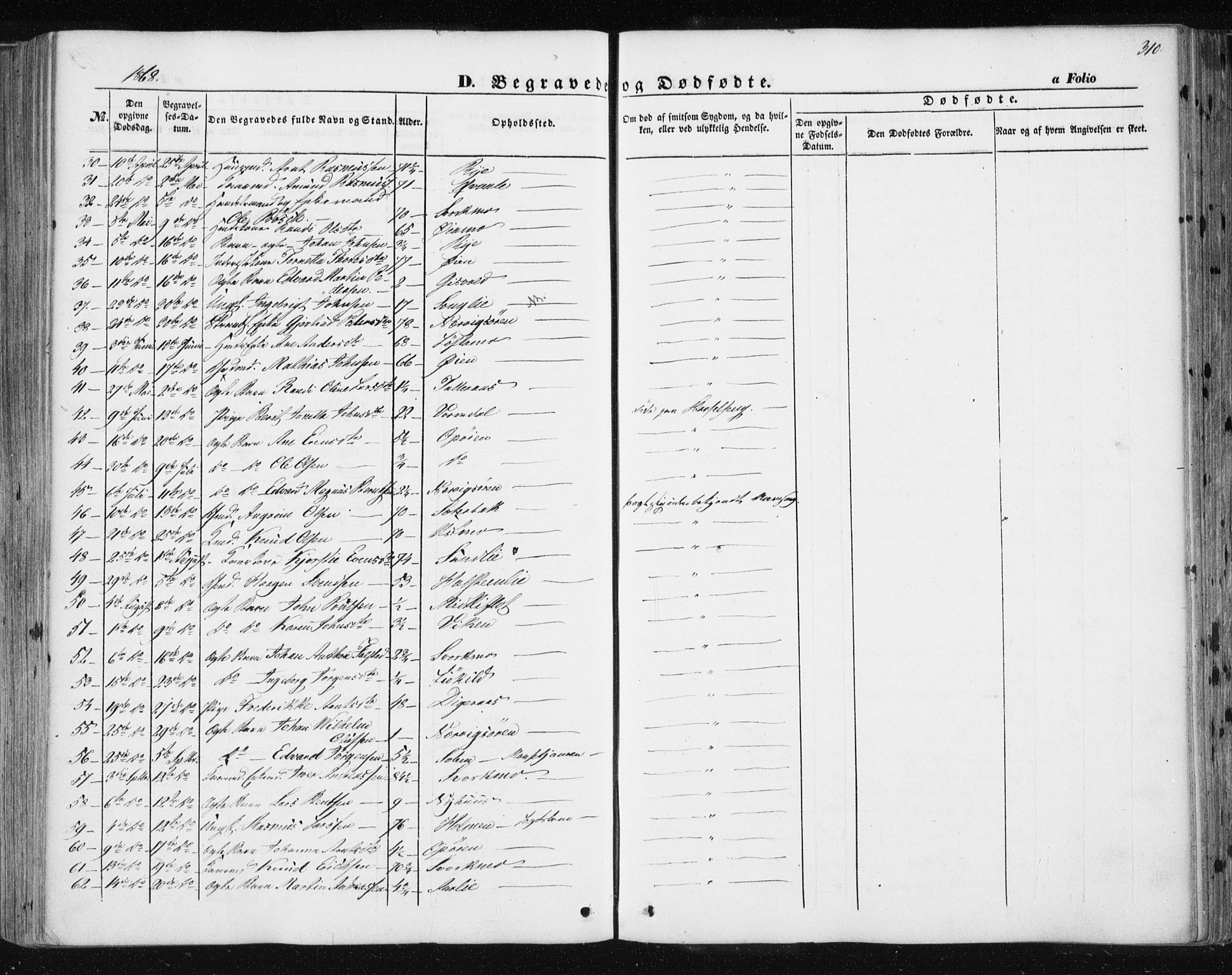 Ministerialprotokoller, klokkerbøker og fødselsregistre - Sør-Trøndelag, SAT/A-1456/668/L0806: Parish register (official) no. 668A06, 1854-1869, p. 310