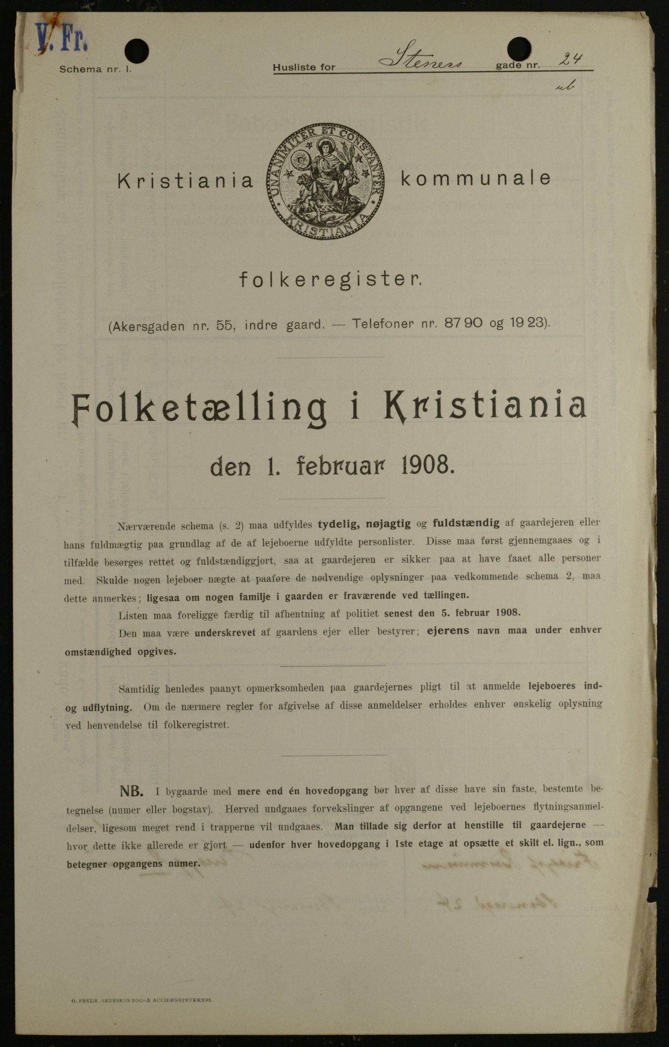 OBA, Municipal Census 1908 for Kristiania, 1908, p. 91241