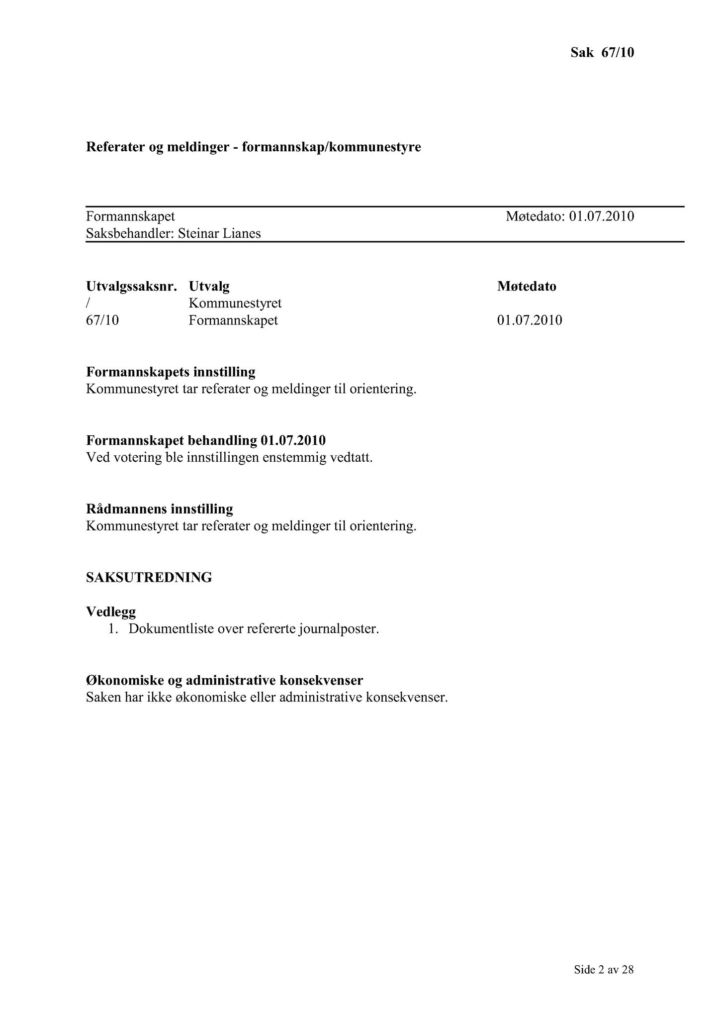 Klæbu Kommune, TRKO/KK/02-FS/L003: Formannsskapet - Møtedokumenter, 2010, p. 1511