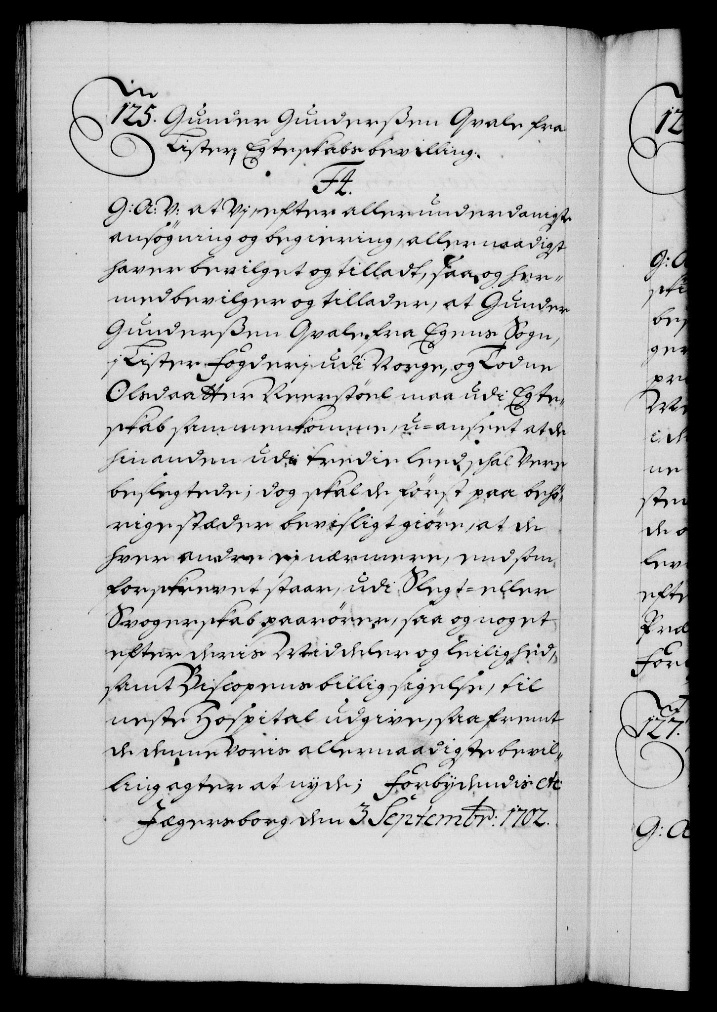 Danske Kanselli 1572-1799, AV/RA-EA-3023/F/Fc/Fca/Fcaa/L0018: Norske registre, 1699-1703, p. 394b