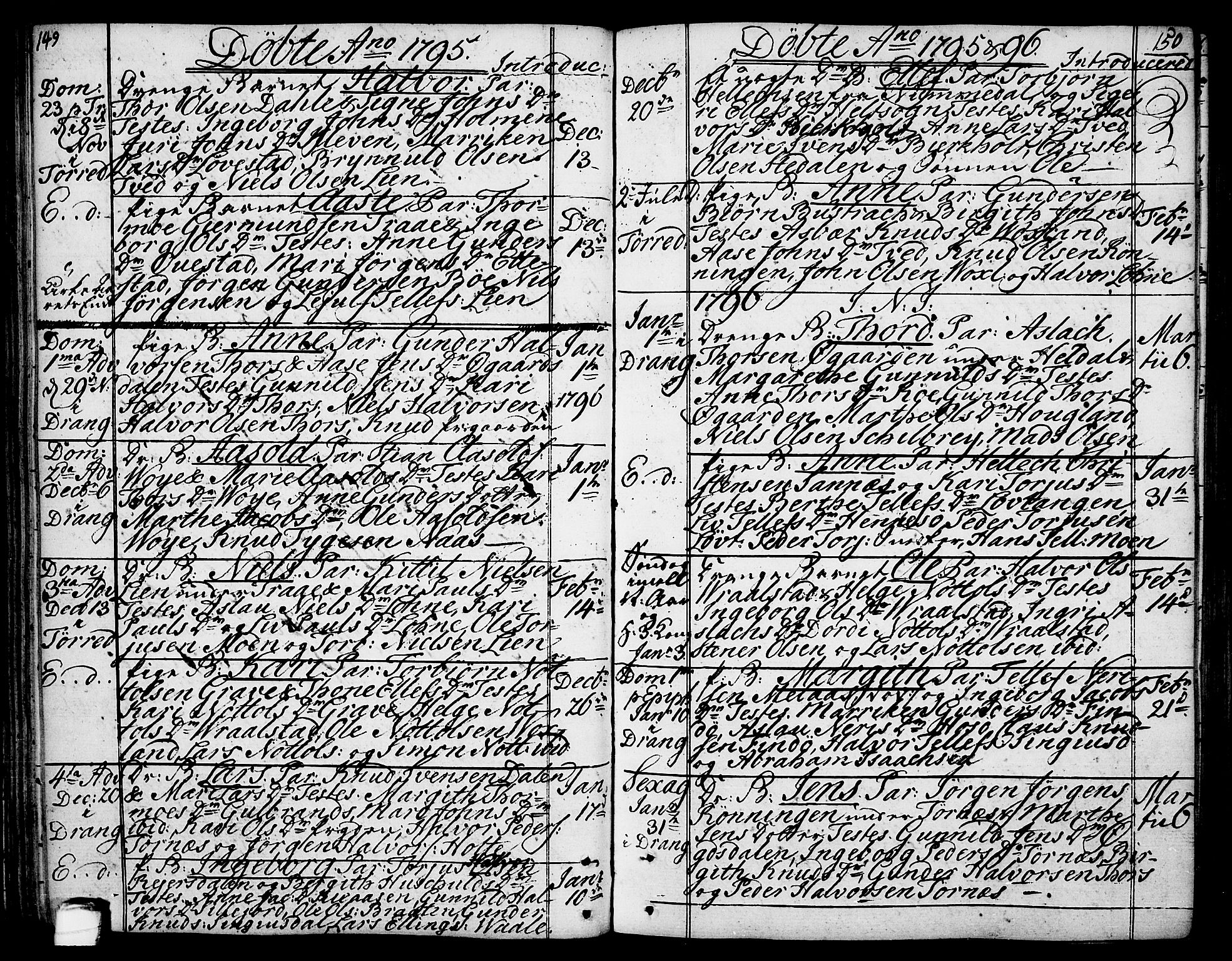Drangedal kirkebøker, SAKO/A-258/F/Fa/L0003: Parish register (official) no. 3, 1768-1814, p. 149-150