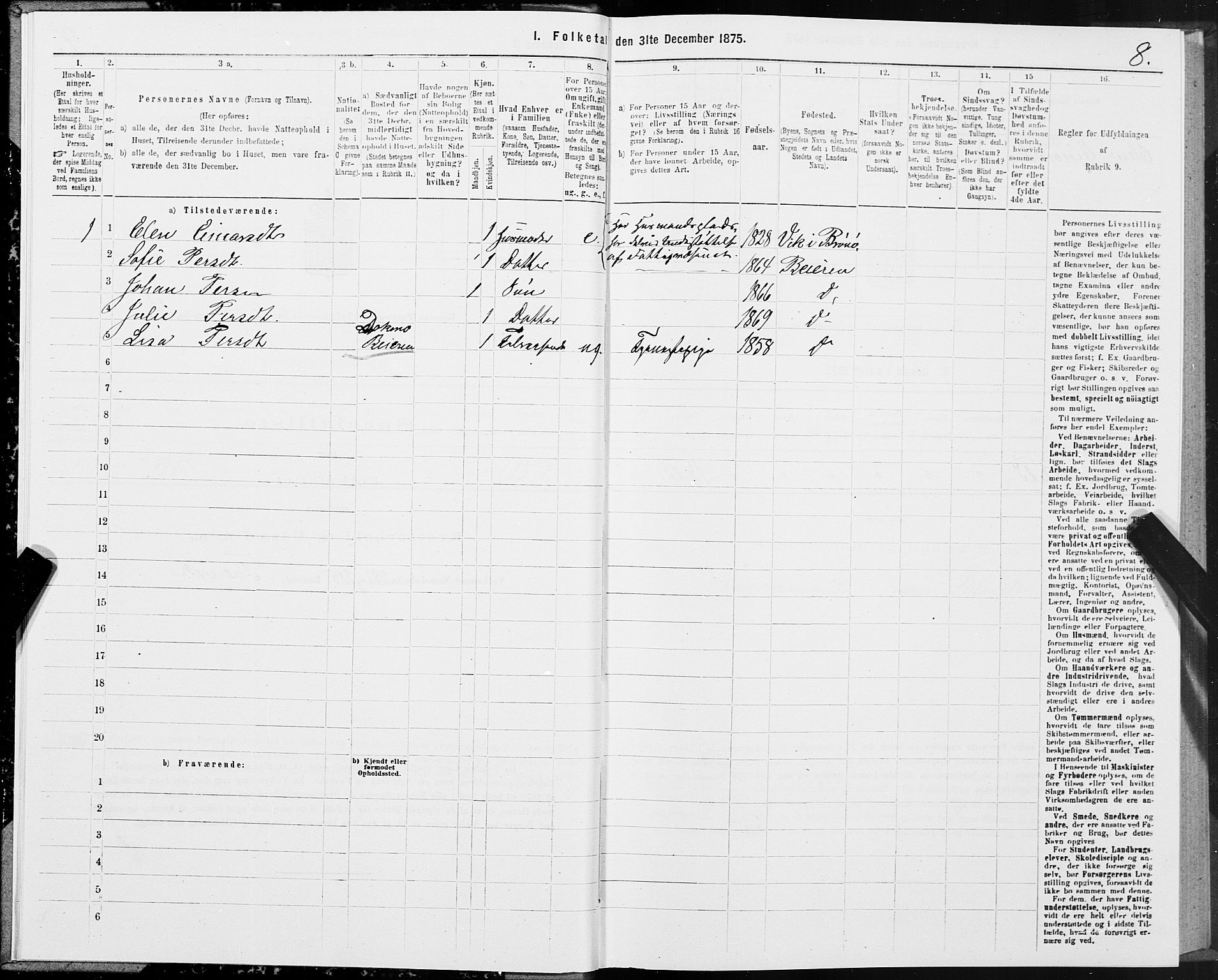 SAT, 1875 census for 1839P Beiarn, 1875, p. 2008