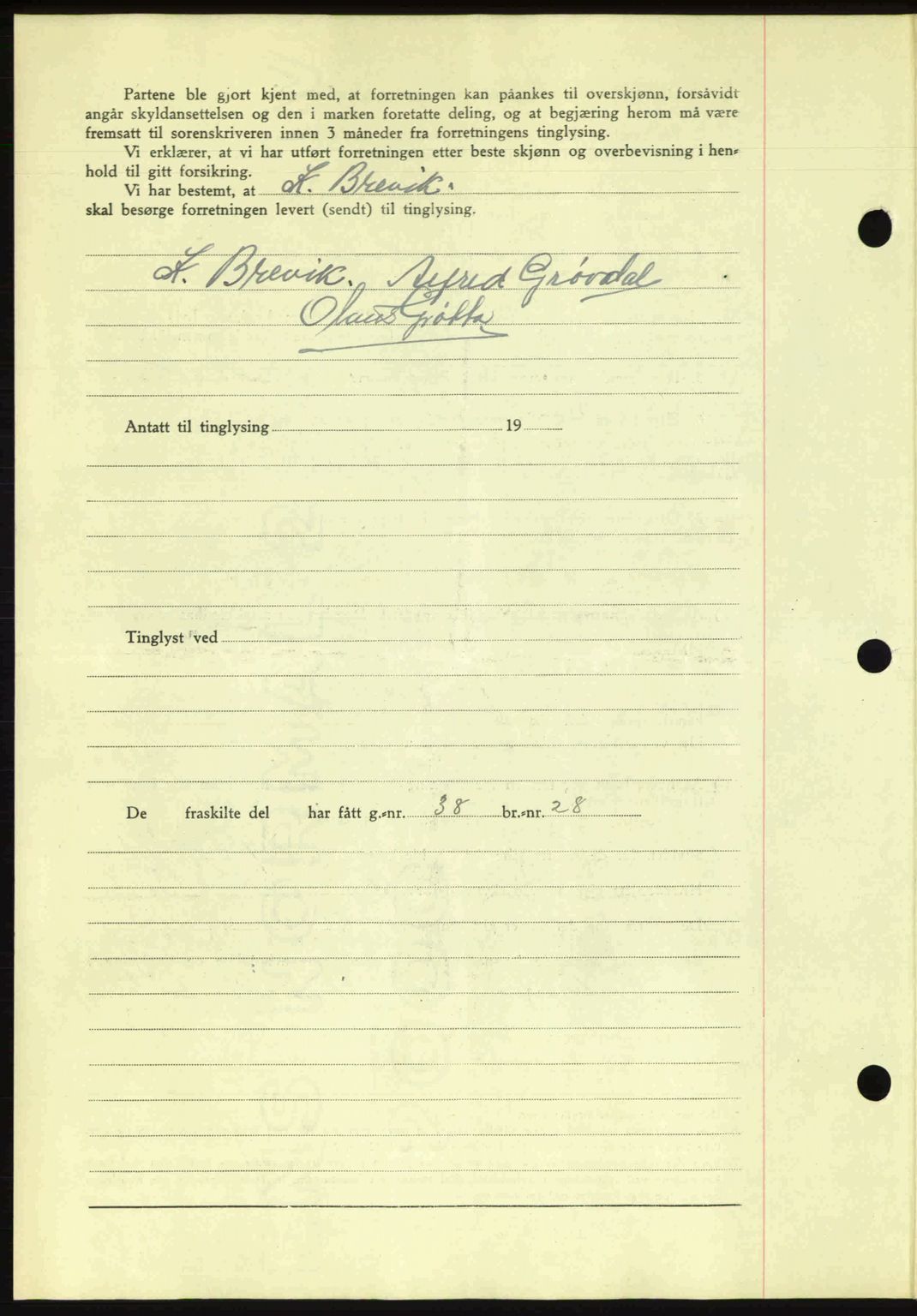 Romsdal sorenskriveri, AV/SAT-A-4149/1/2/2C: Mortgage book no. A14, 1943-1943, Diary no: : 818/1943