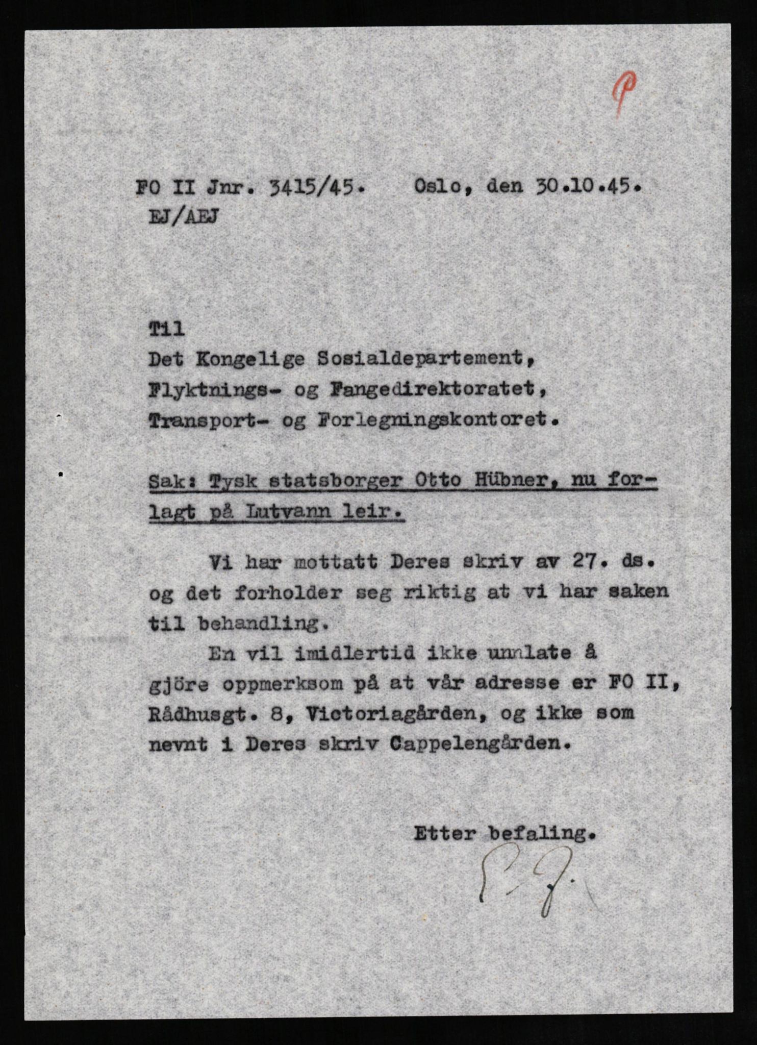 Forsvaret, Forsvarets overkommando II, RA/RAFA-3915/D/Db/L0014: CI Questionaires. Tyske okkupasjonsstyrker i Norge. Tyskere., 1945-1946, p. 209