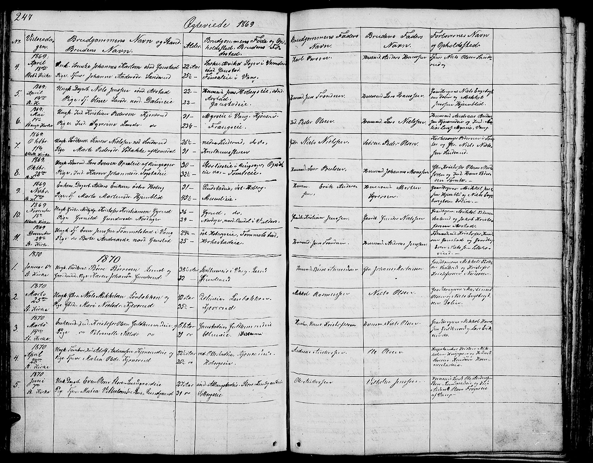 Stange prestekontor, AV/SAH-PREST-002/L/L0002: Parish register (copy) no. 2, 1838-1879, p. 247