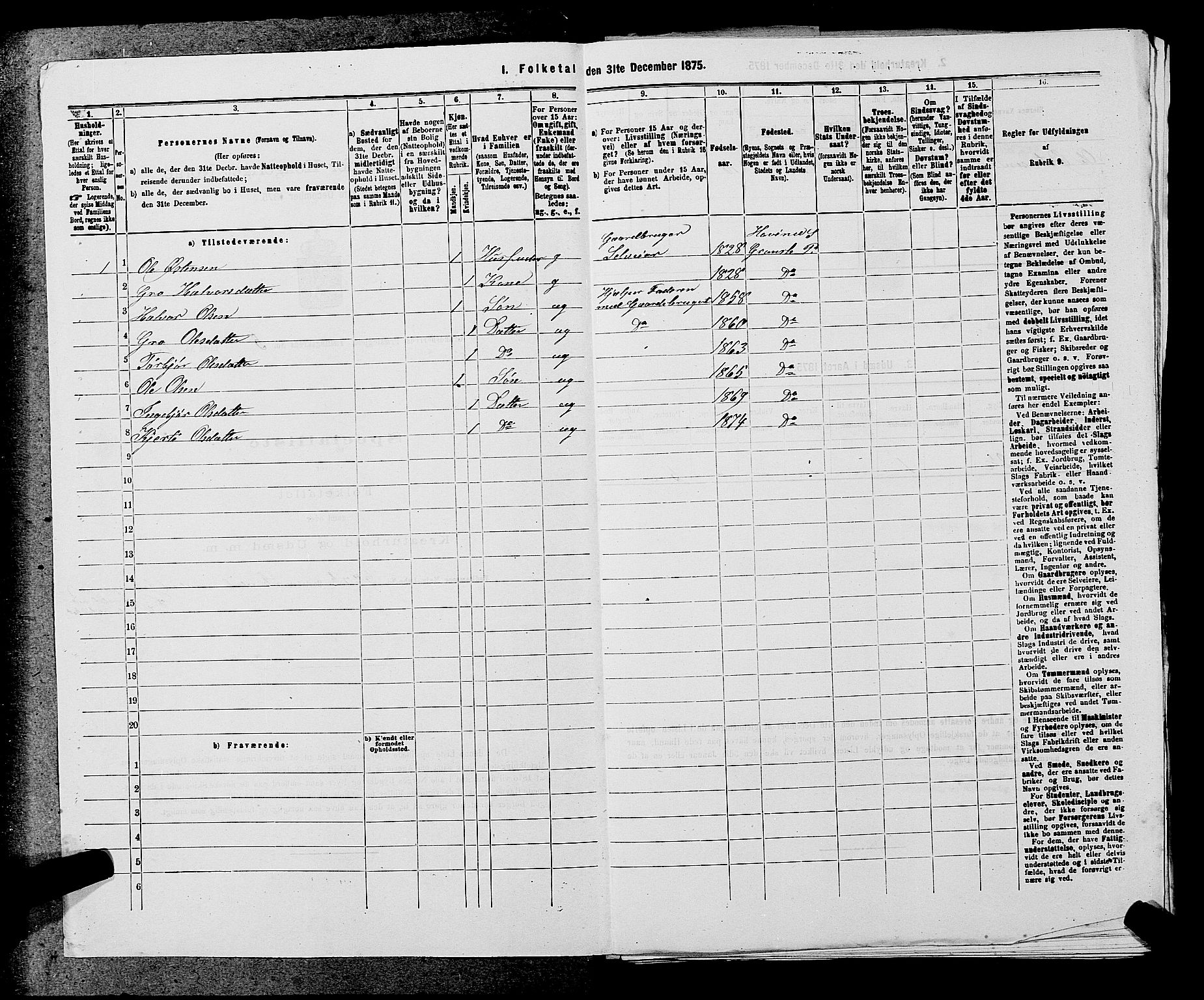 SAKO, 1875 census for 0824P Gransherad, 1875, p. 551