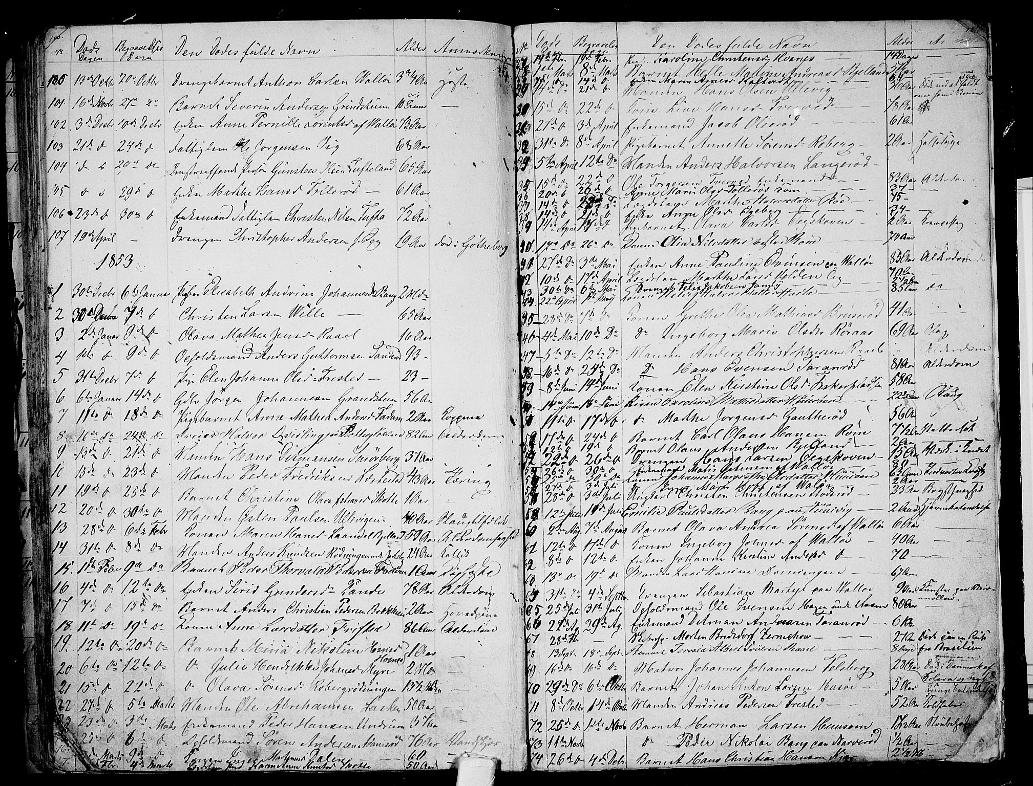 Sem kirkebøker, AV/SAKO-A-5/G/Ga/L0003: Parish register (copy) no. I 3, 1844-1855, p. 180-181