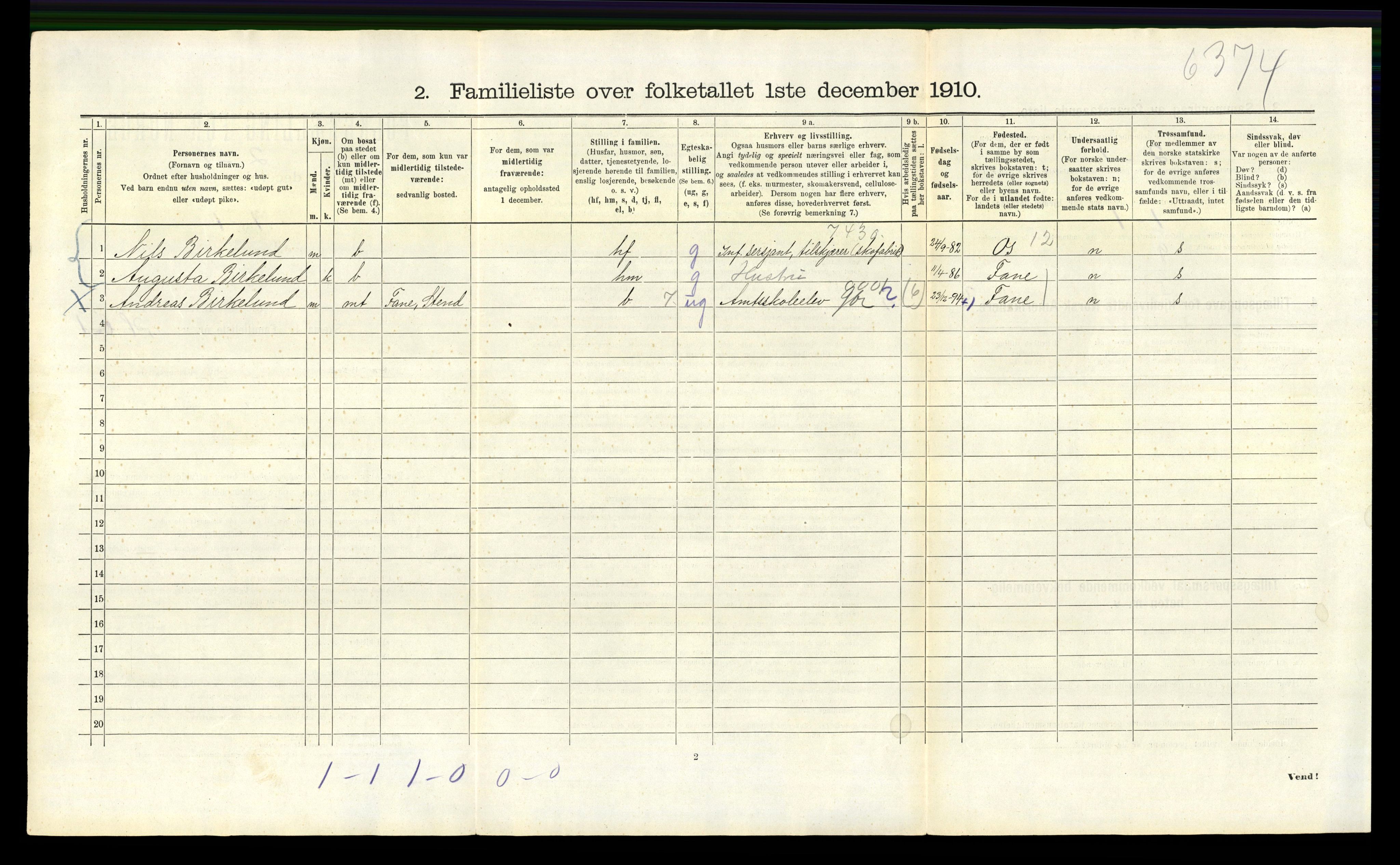 RA, 1910 census for Bergen, 1910, p. 7428