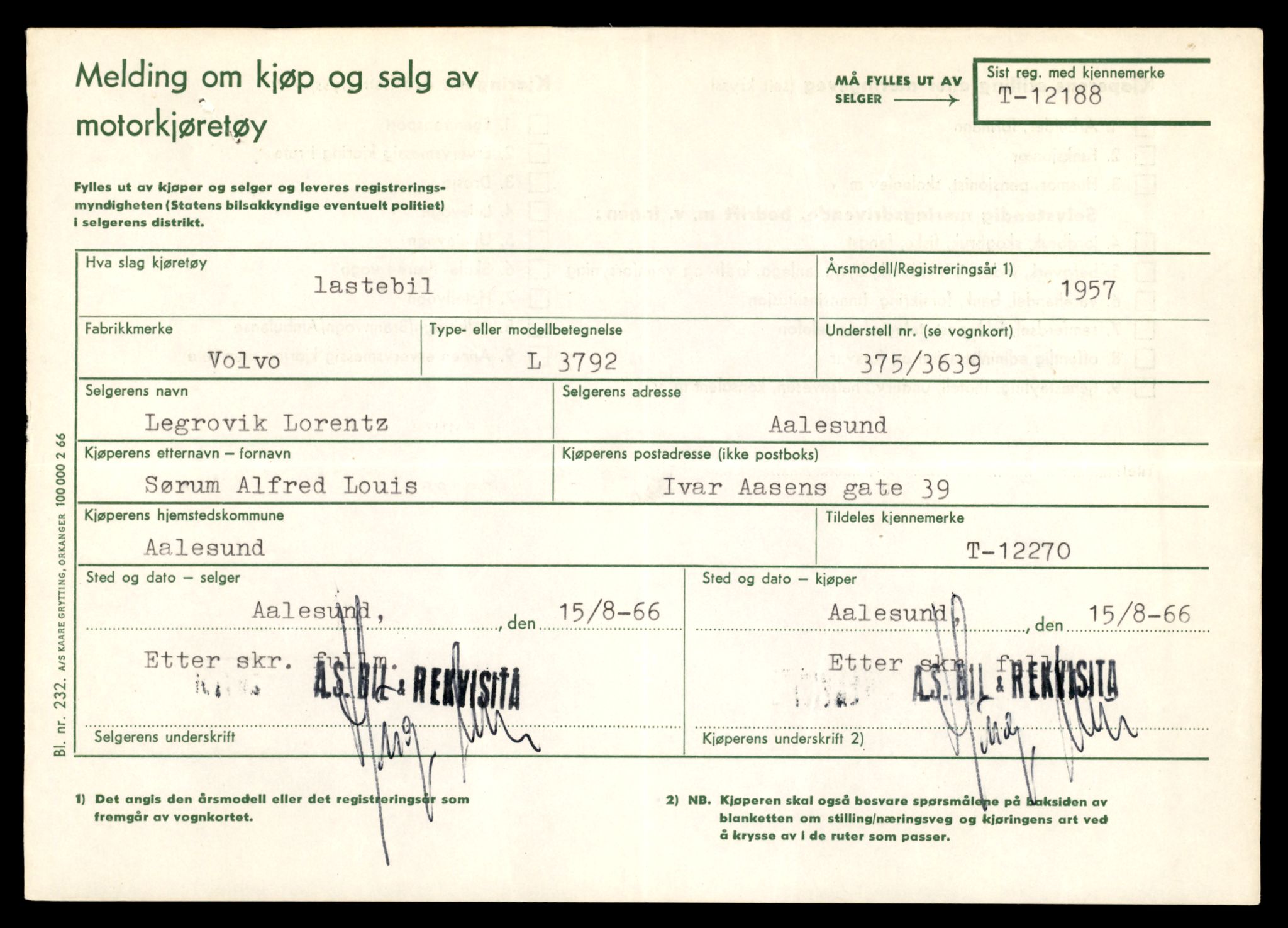 Møre og Romsdal vegkontor - Ålesund trafikkstasjon, AV/SAT-A-4099/F/Fe/L0032: Registreringskort for kjøretøy T 11997 - T 12149, 1927-1998, p. 3601