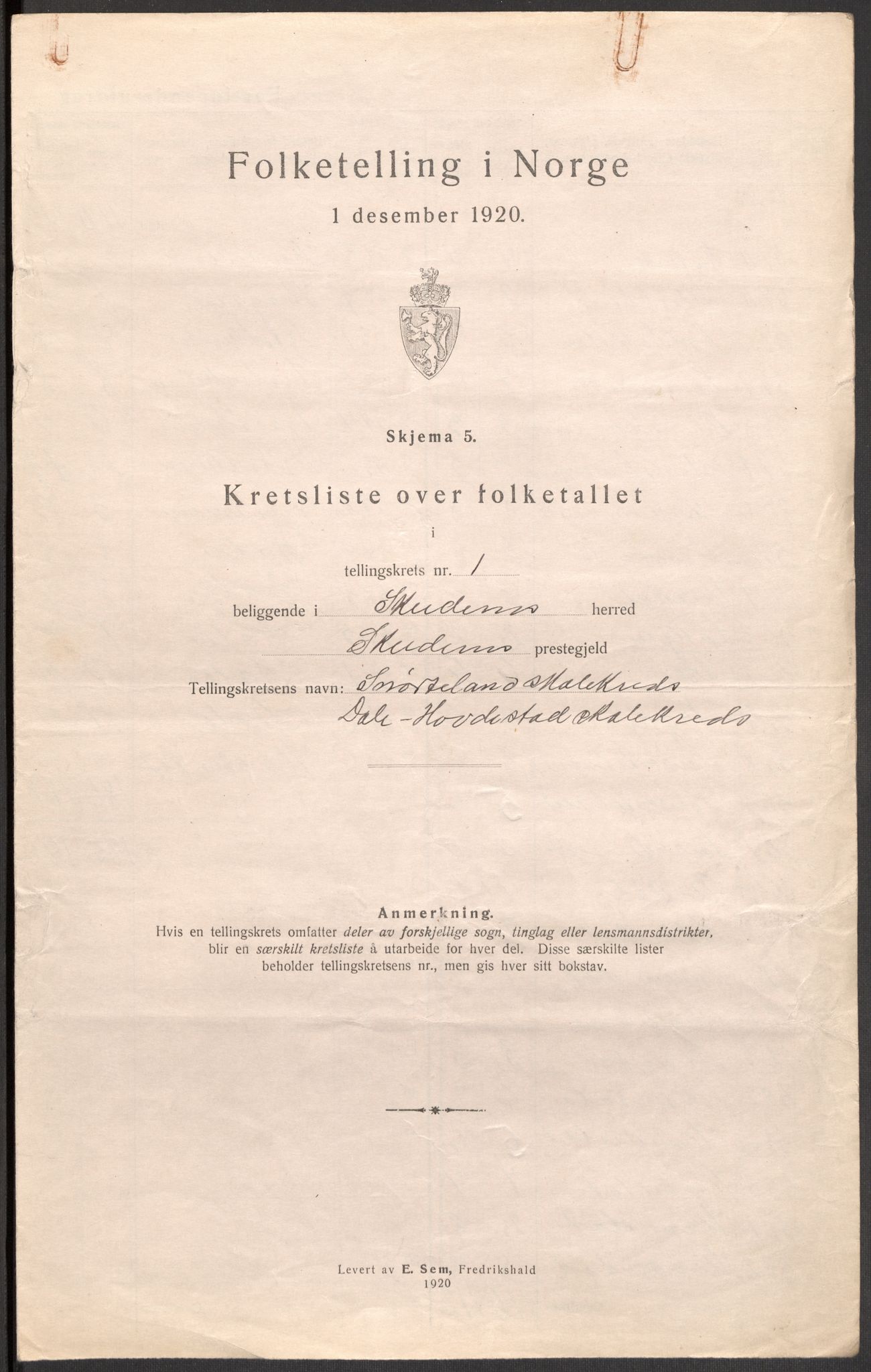 SAST, 1920 census for Skudenes, 1920, p. 9