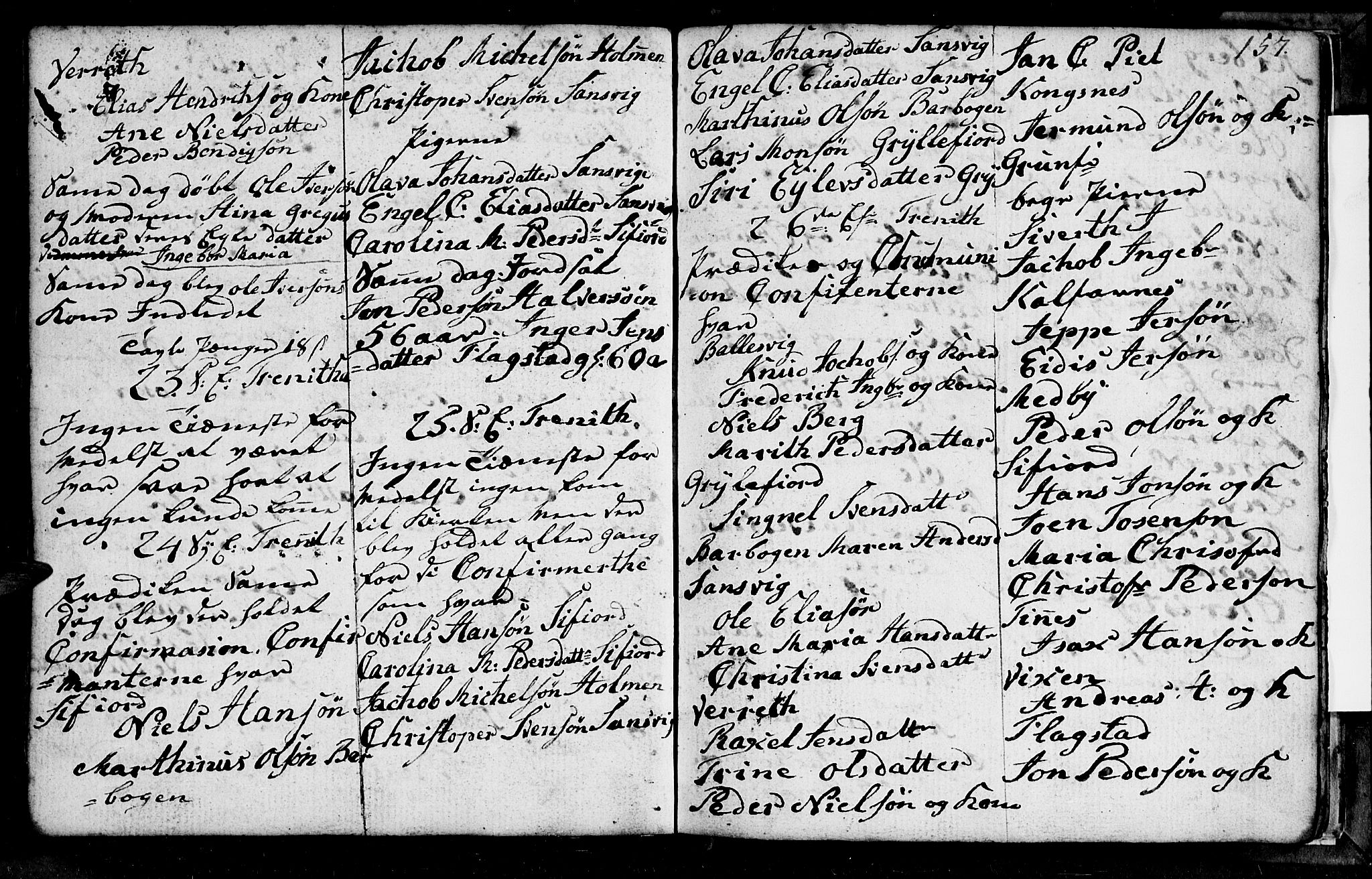 Berg sokneprestkontor, AV/SATØ-S-1318/G/Ga/Gab/L0010klokker: Parish register (copy) no. 10, 1783-1811, p. 157