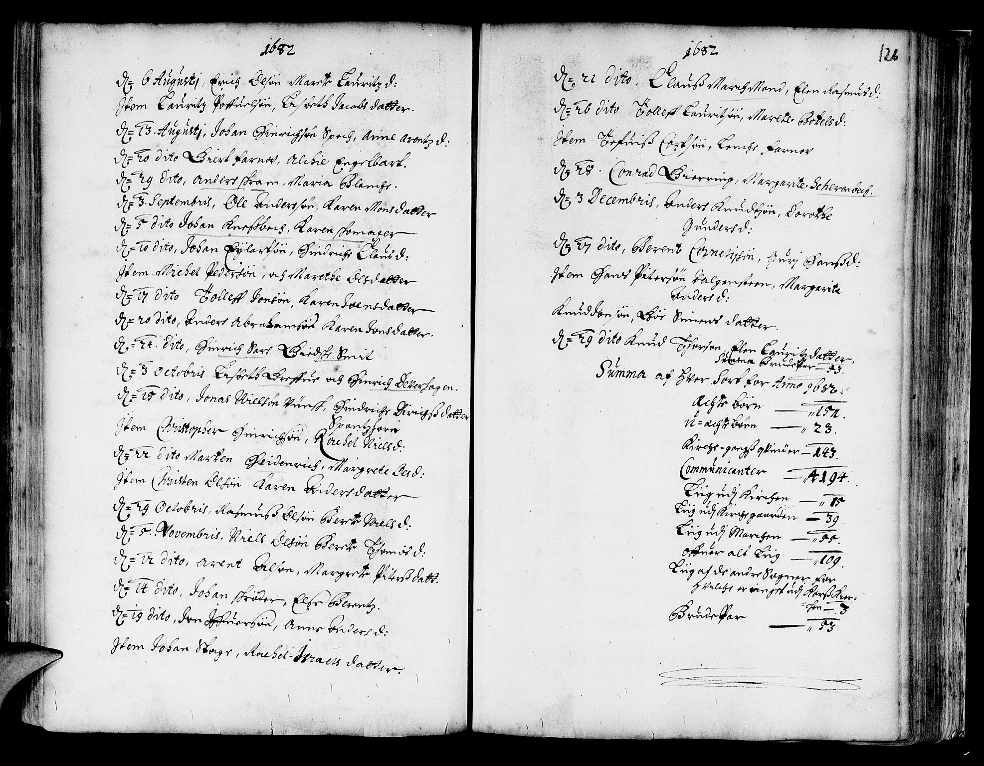 Korskirken sokneprestembete, SAB/A-76101/H/Haa/L0001: Parish register (official) no. A 1, 1674-1688, p. 126