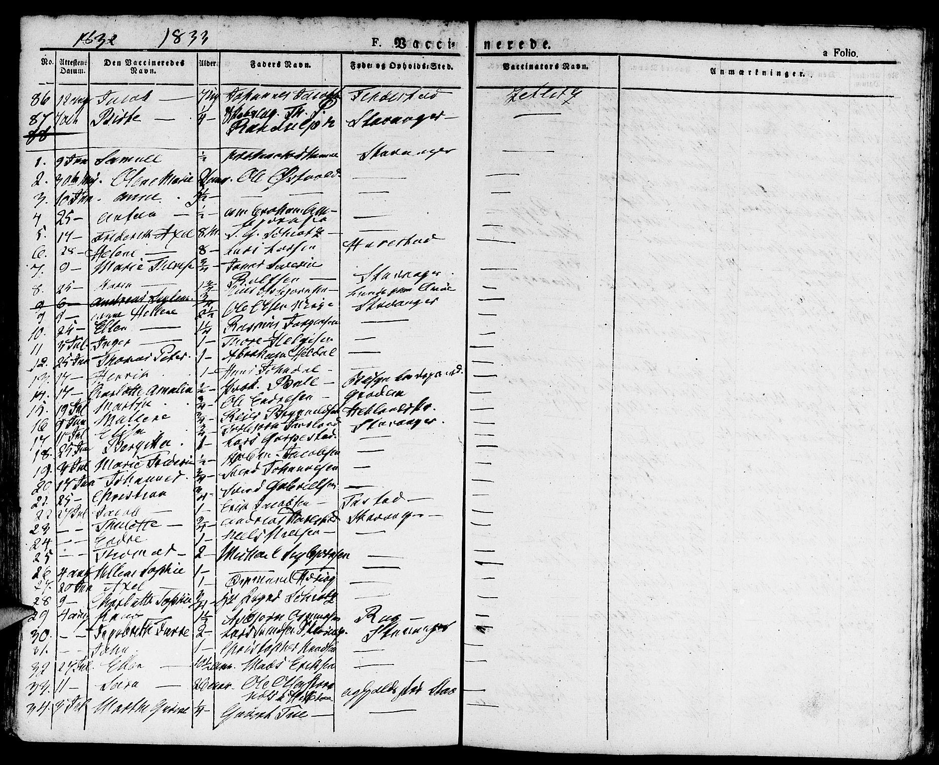 Domkirken sokneprestkontor, AV/SAST-A-101812/001/30/30BA/L0011: Parish register (official) no. A 11, 1832-1856