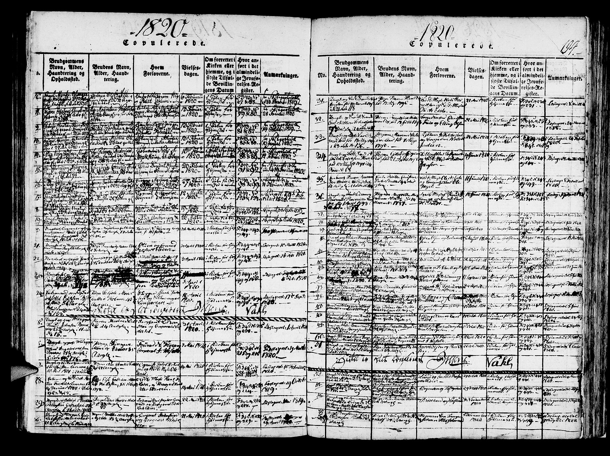 Korskirken sokneprestembete, SAB/A-76101/H/Haa/L0013: Parish register (official) no. A 13, 1815-1822, p. 194