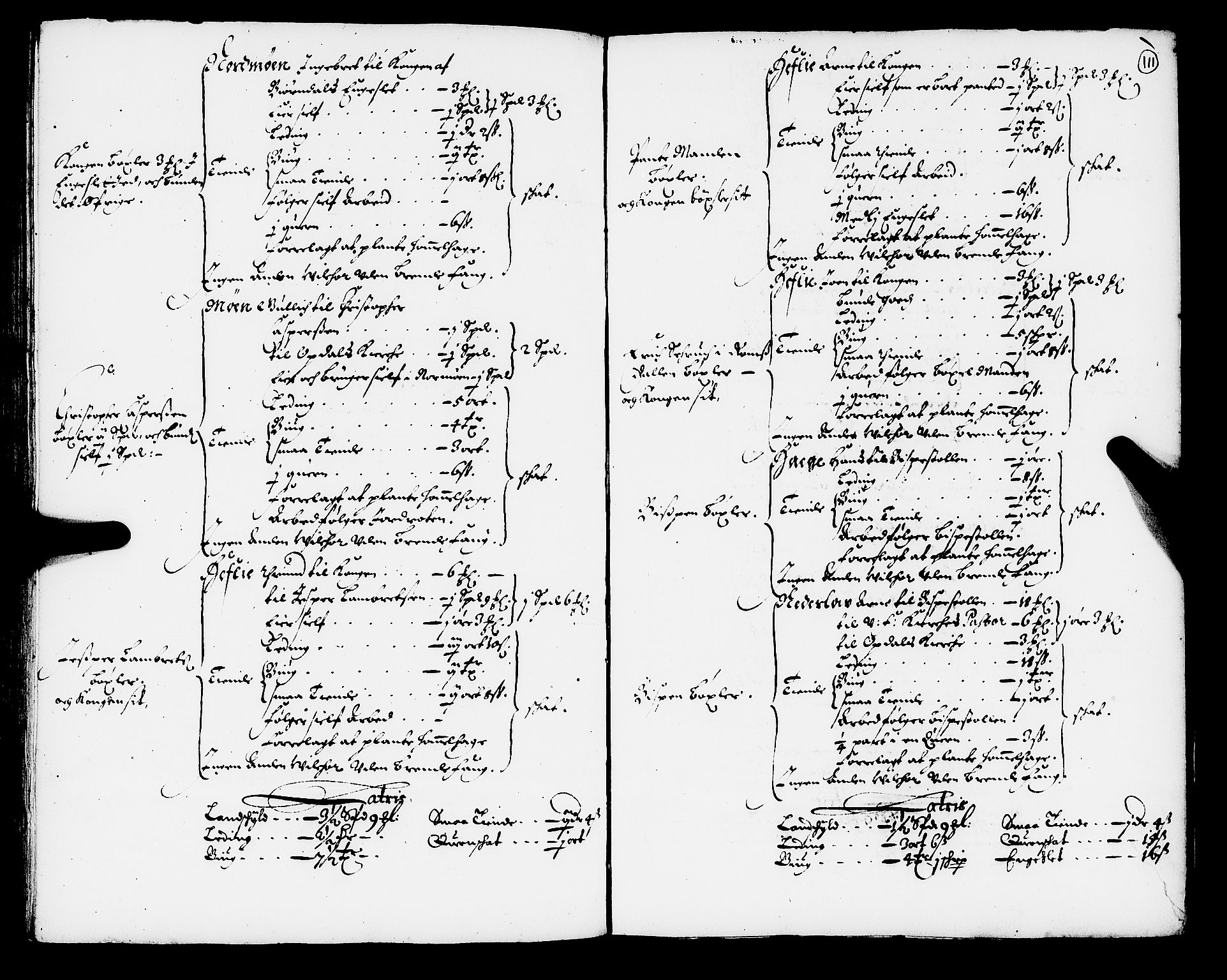 Rentekammeret inntil 1814, Realistisk ordnet avdeling, AV/RA-EA-4070/N/Nb/Nba/L0050: Orkdal fogderi, 1666, p. 110b-111a