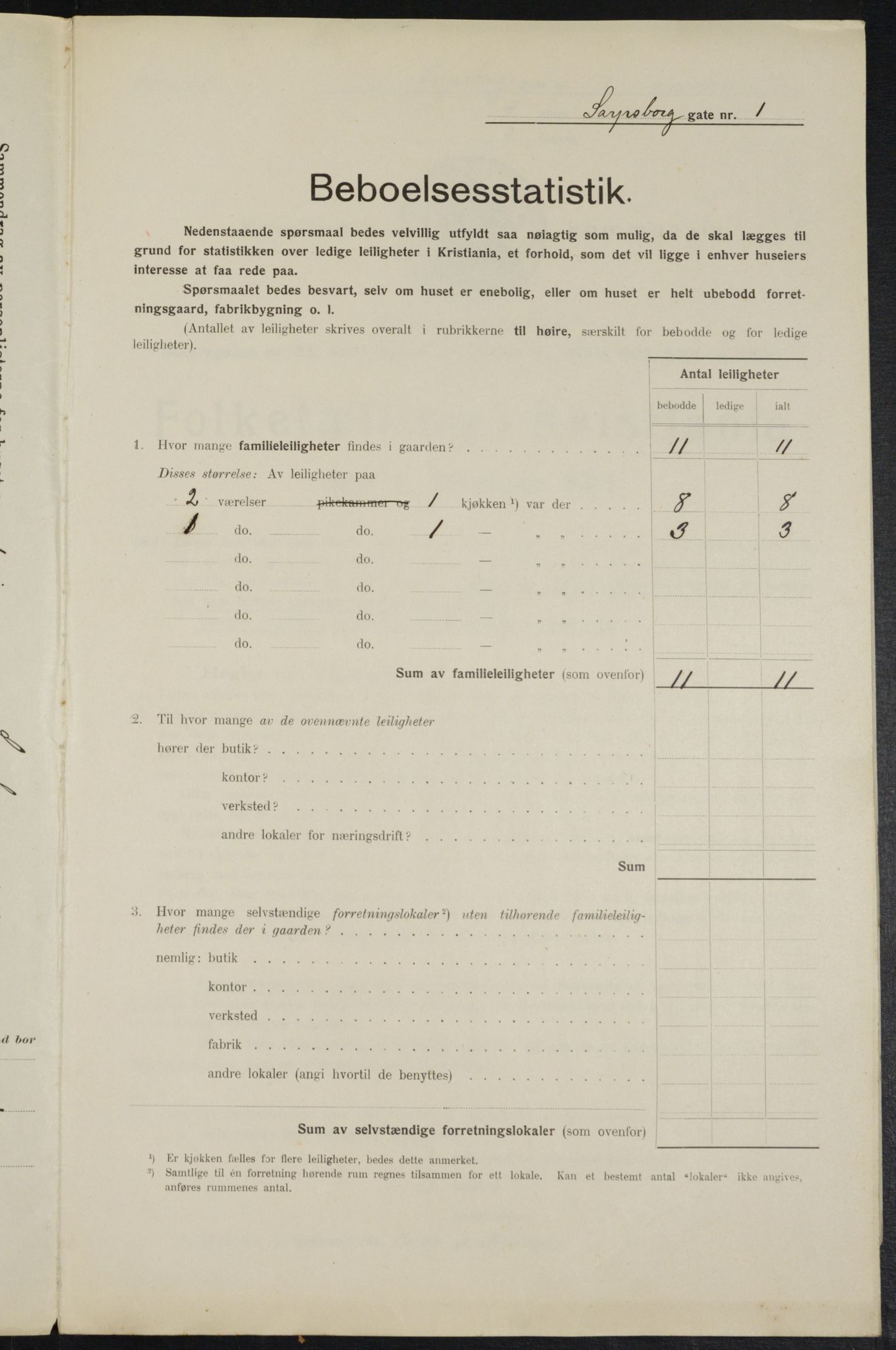 OBA, Municipal Census 1914 for Kristiania, 1914, p. 88926