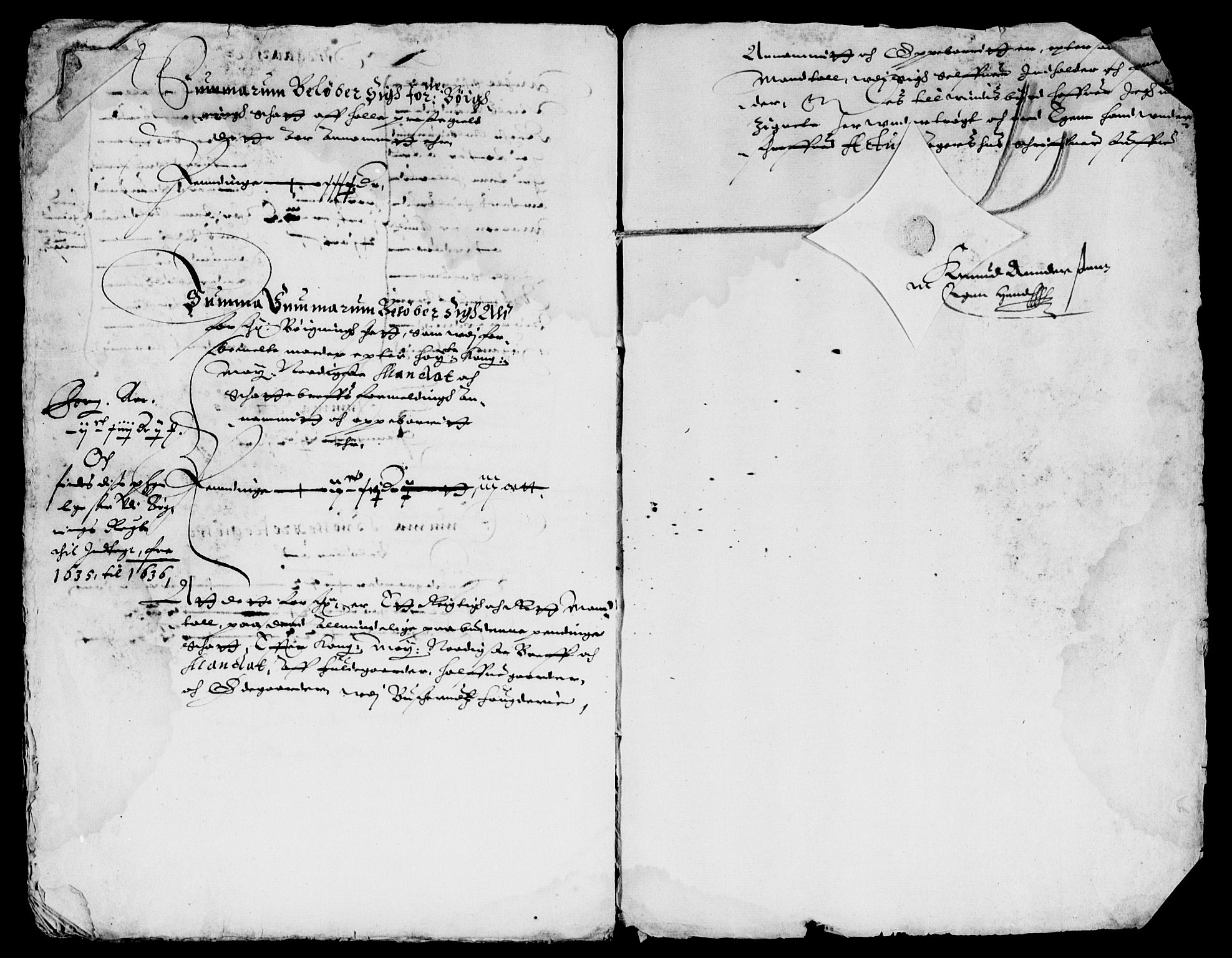 Rentekammeret inntil 1814, Reviderte regnskaper, Lensregnskaper, RA/EA-5023/R/Rb/Rba/L0124: Akershus len, 1634-1636