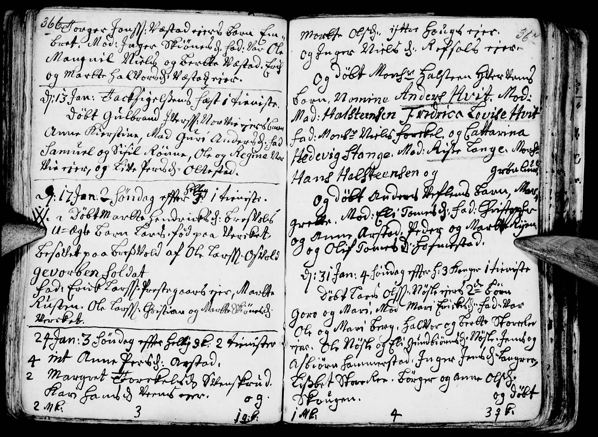 Stange prestekontor, AV/SAH-PREST-002/K/L0002: Parish register (official) no. 2, 1724-1740, p. 366-367