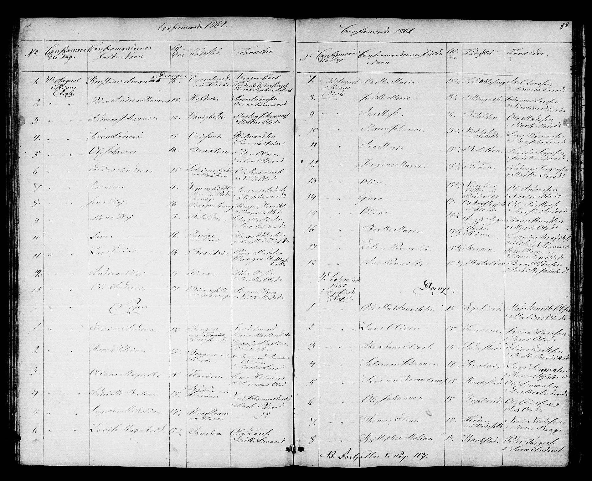 Kinn sokneprestembete, AV/SAB-A-80801/H/Hab/Haba/L0001: Parish register (copy) no. A 1, 1853-1868, p. 88