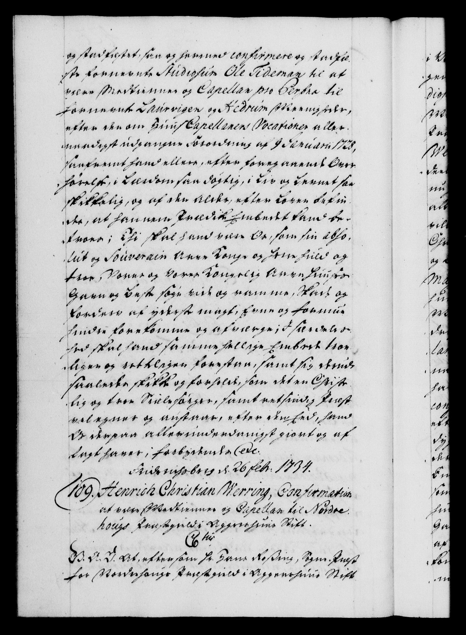 Danske Kanselli 1572-1799, AV/RA-EA-3023/F/Fc/Fca/Fcaa/L0028: Norske registre, 1733-1734, p. 427b