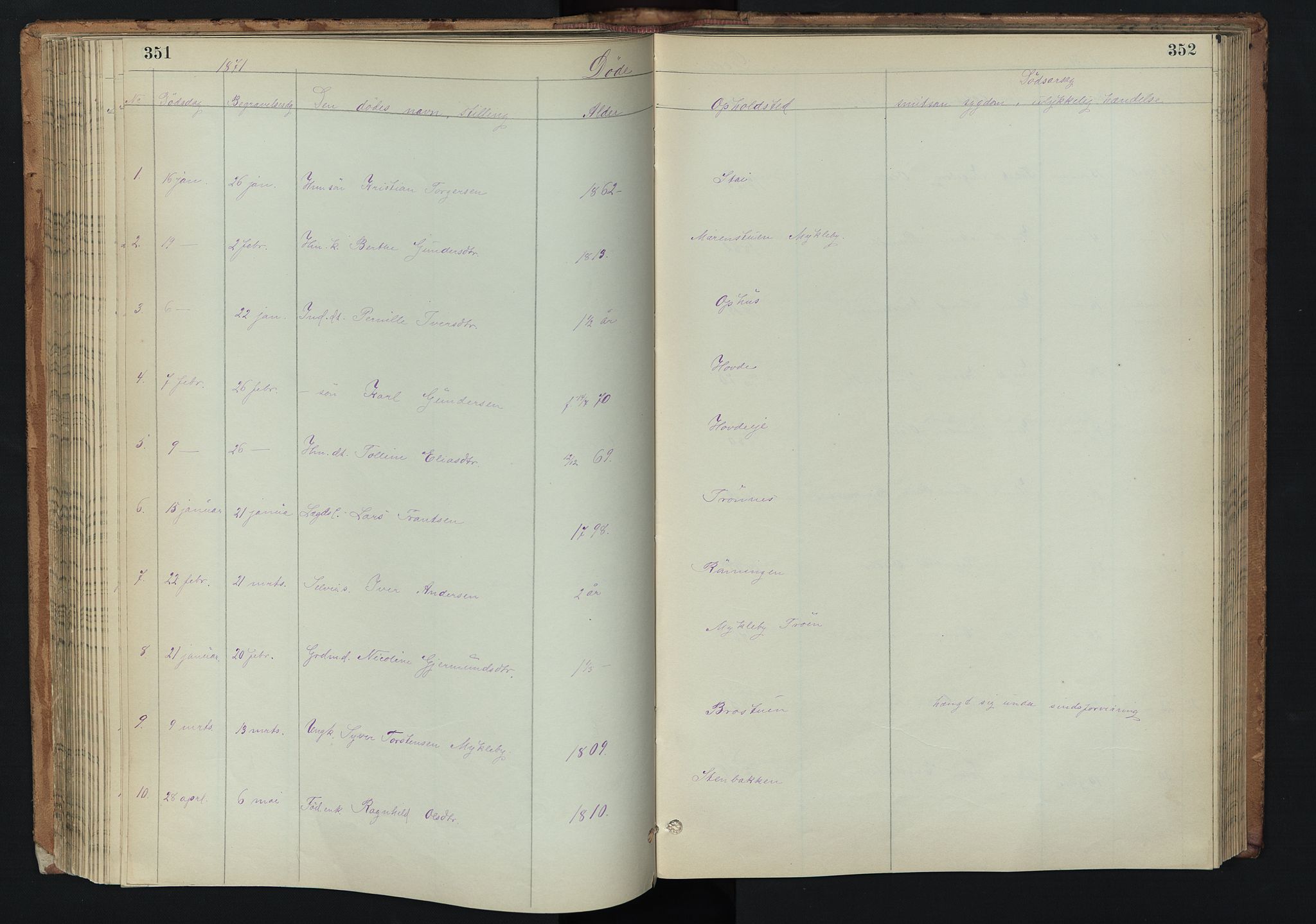 Stor-Elvdal prestekontor, AV/SAH-PREST-052/H/Ha/Hab/L0002: Parish register (copy) no. 2, 1860-1894, p. 351-352