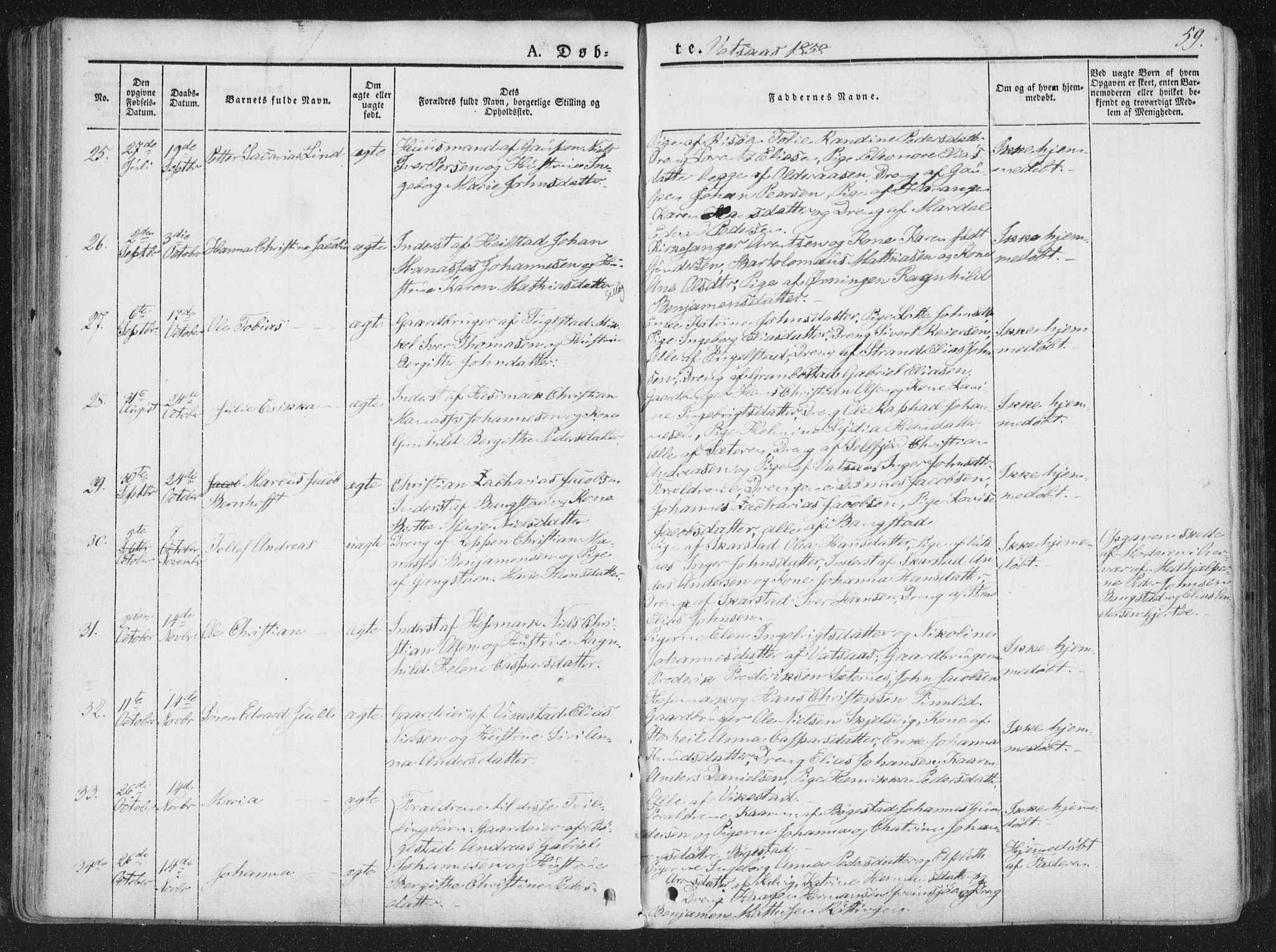 Ministerialprotokoller, klokkerbøker og fødselsregistre - Nordland, AV/SAT-A-1459/810/L0144: Parish register (official) no. 810A07 /1, 1841-1862, p. 59