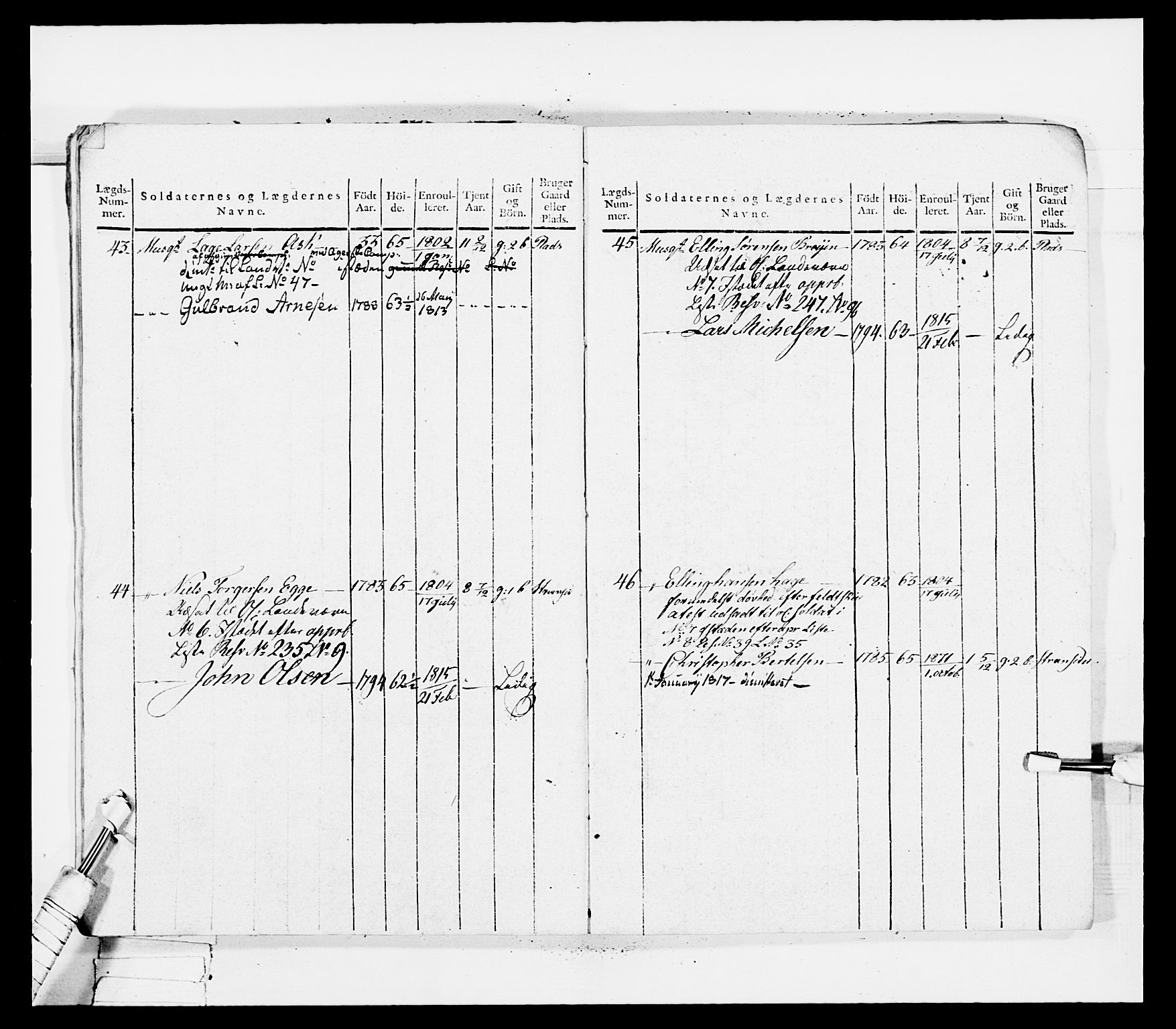 Generalitets- og kommissariatskollegiet, Det kongelige norske kommissariatskollegium, AV/RA-EA-5420/E/Eh/L0036a: Nordafjelske gevorbne infanteriregiment, 1813, p. 347