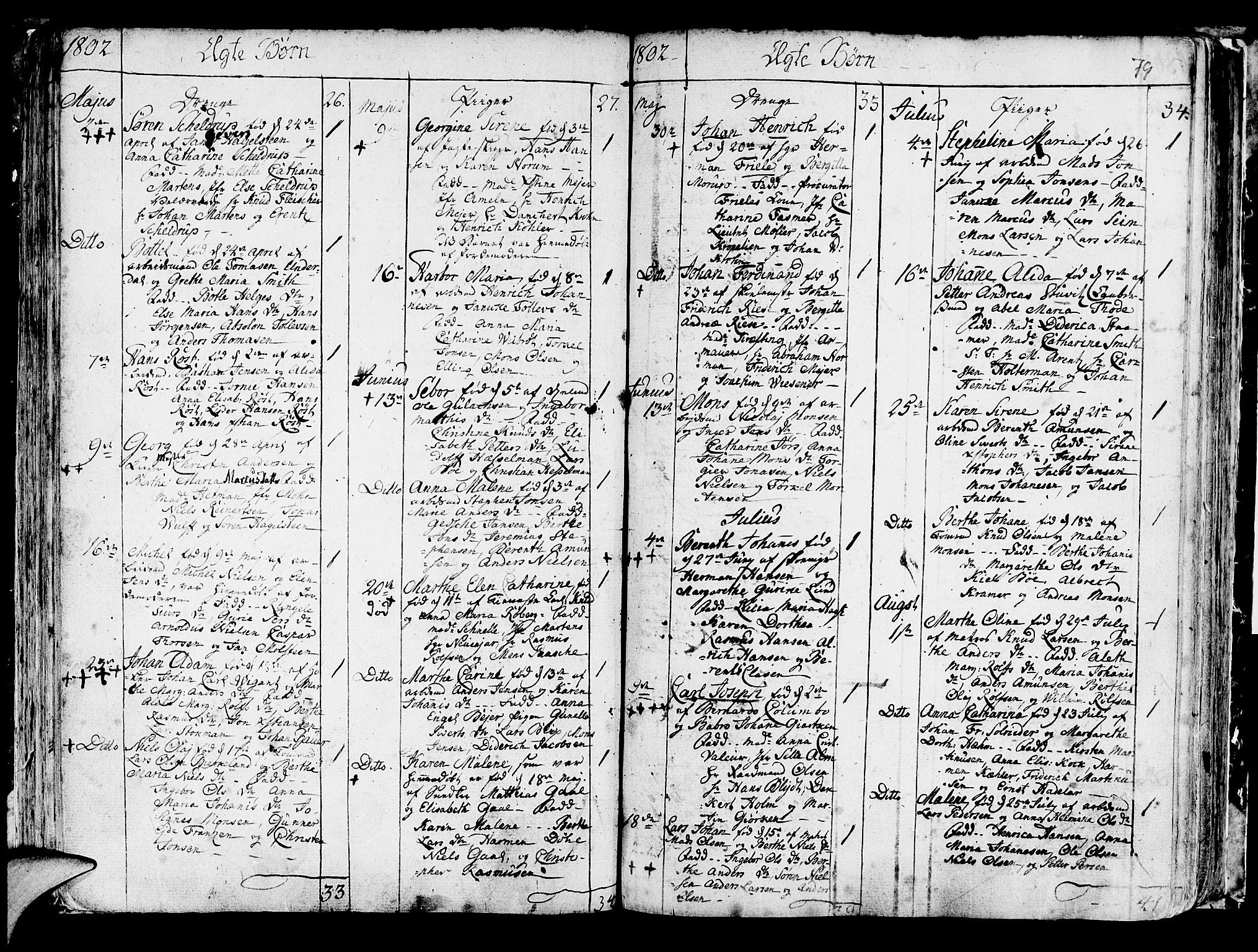 Korskirken sokneprestembete, AV/SAB-A-76101/H/Haa/L0006: Parish register (official) no. A 6, 1790-1820, p. 79