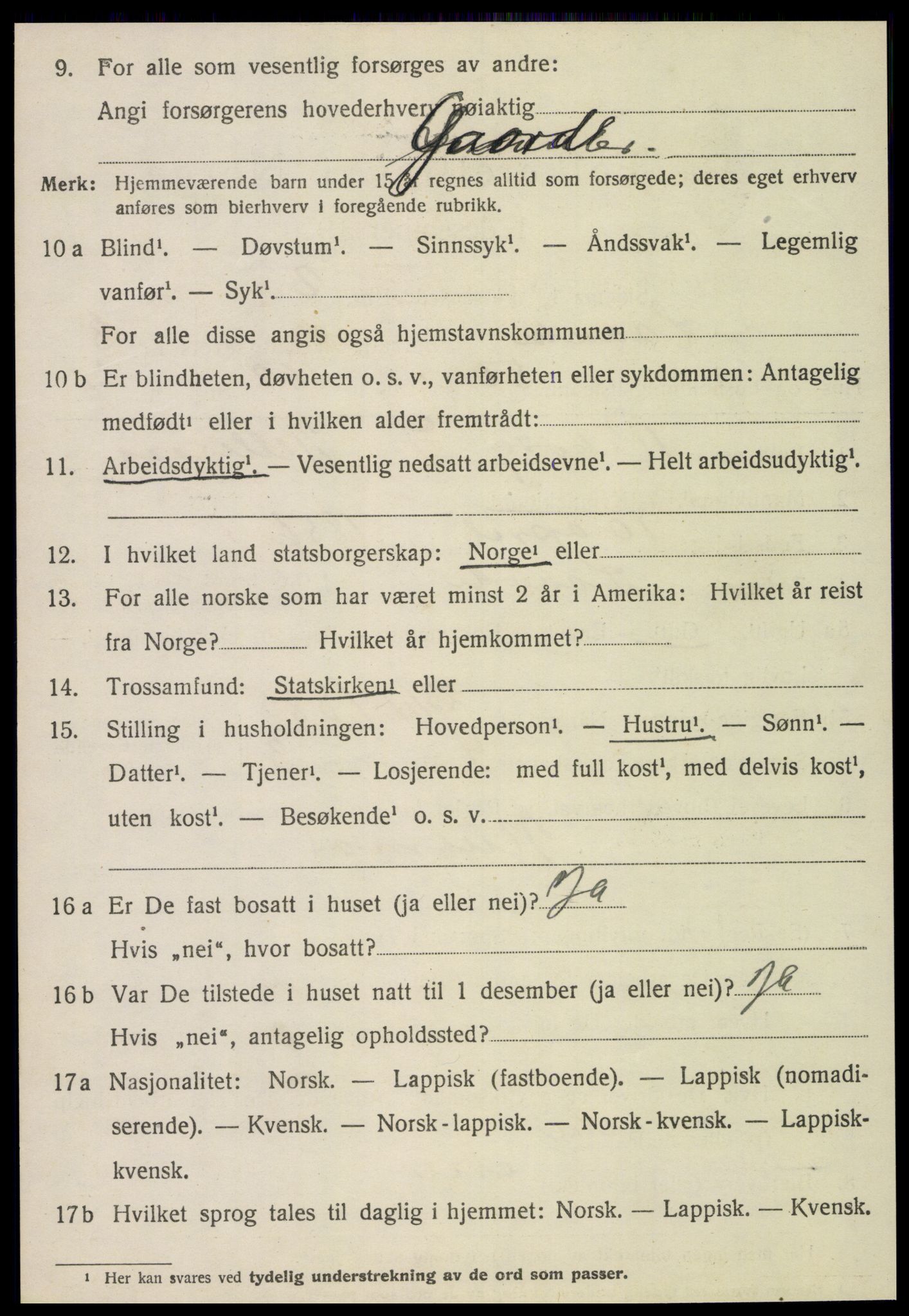 SAT, 1920 census for Lånke, 1920, p. 2293