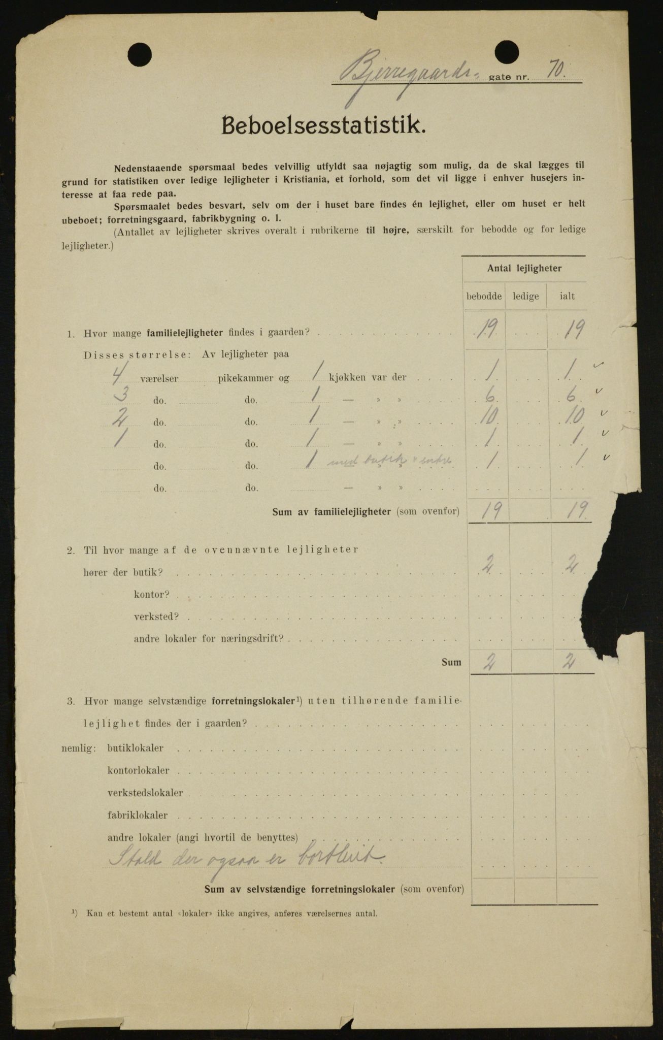 OBA, Municipal Census 1909 for Kristiania, 1909, p. 5994