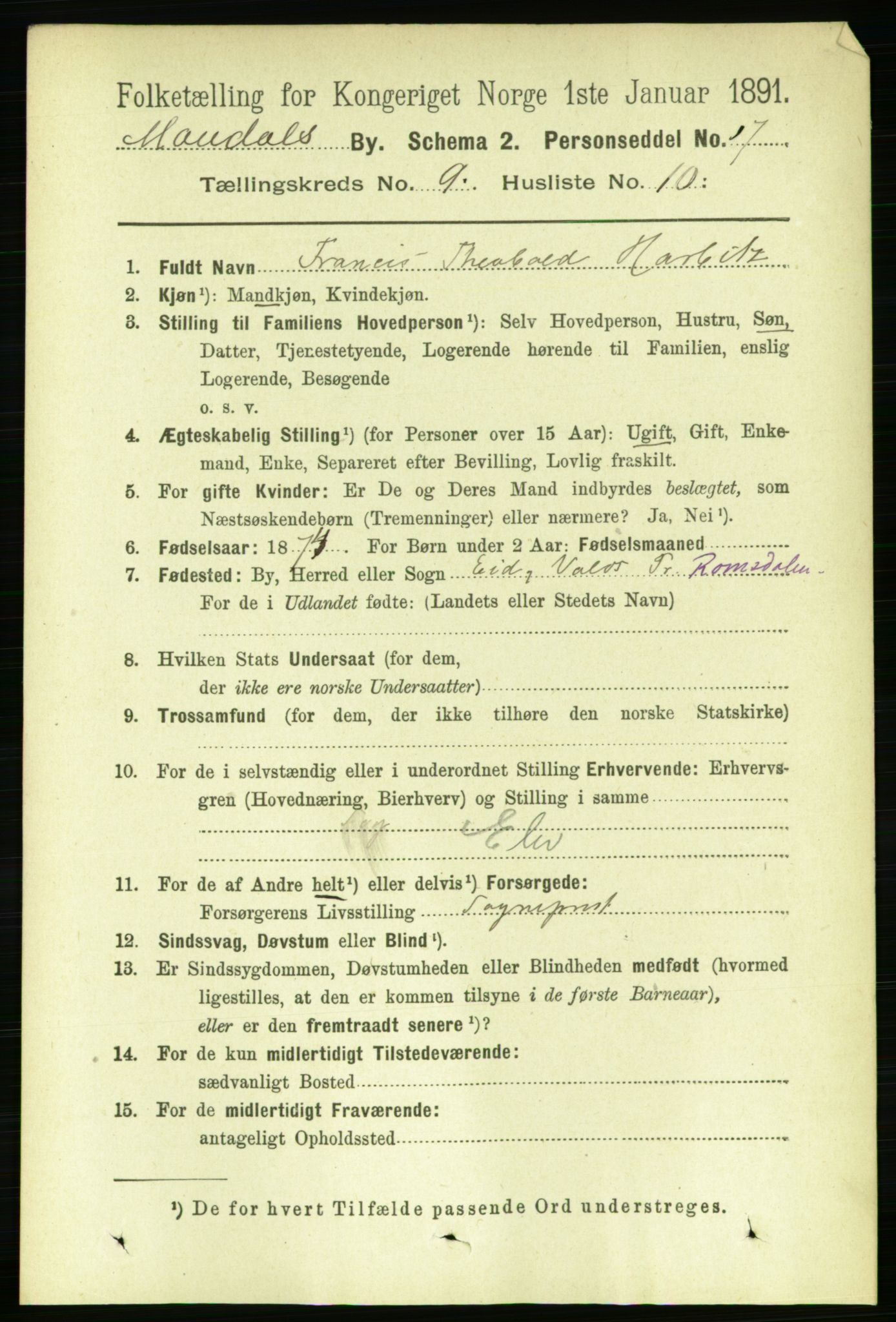 RA, 1891 census for 1002 Mandal, 1891, p. 2553