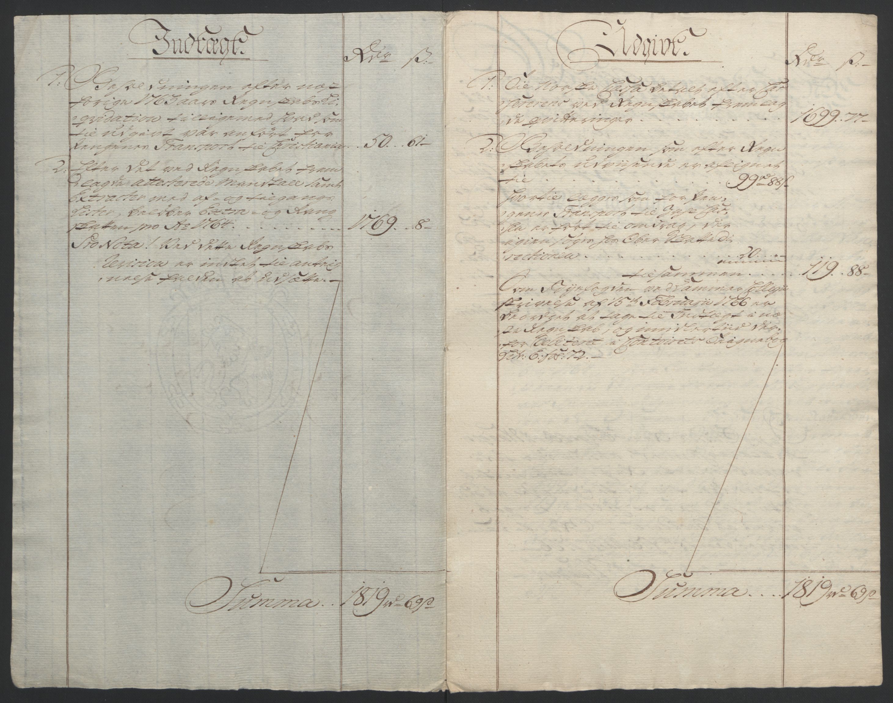 Rentekammeret inntil 1814, Reviderte regnskaper, Byregnskaper, AV/RA-EA-4066/R/Rf/L0119/0001: [F2] Kontribusjonsregnskap / Ekstraskatt, 1762-1767, p. 156