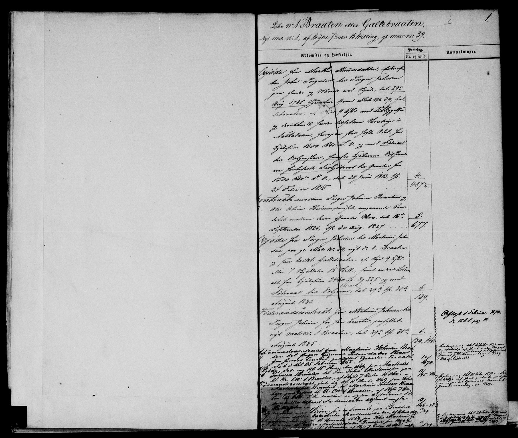 Sør-Østerdal sorenskriveri, SAH/TING-018/H/Ha/Hac/L0047: Mortgage register no. 1, 1801-1894, p. 0-1
