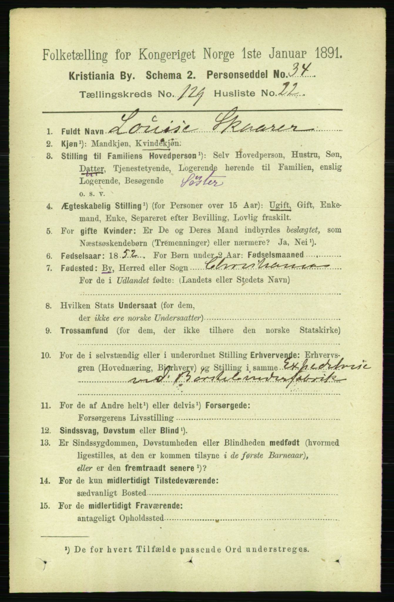 RA, 1891 census for 0301 Kristiania, 1891, p. 69870