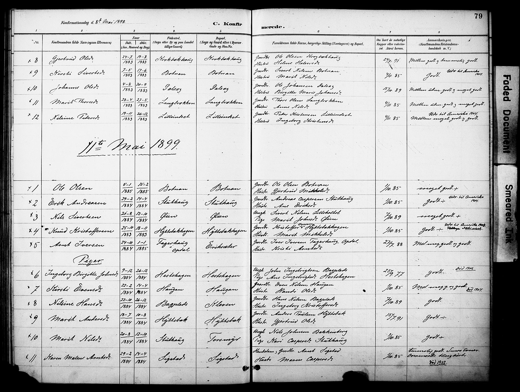 Kvikne prestekontor, SAH/PREST-064/H/Ha/Haa/L0007: Parish register (official) no. 7, 1887-1911, p. 79