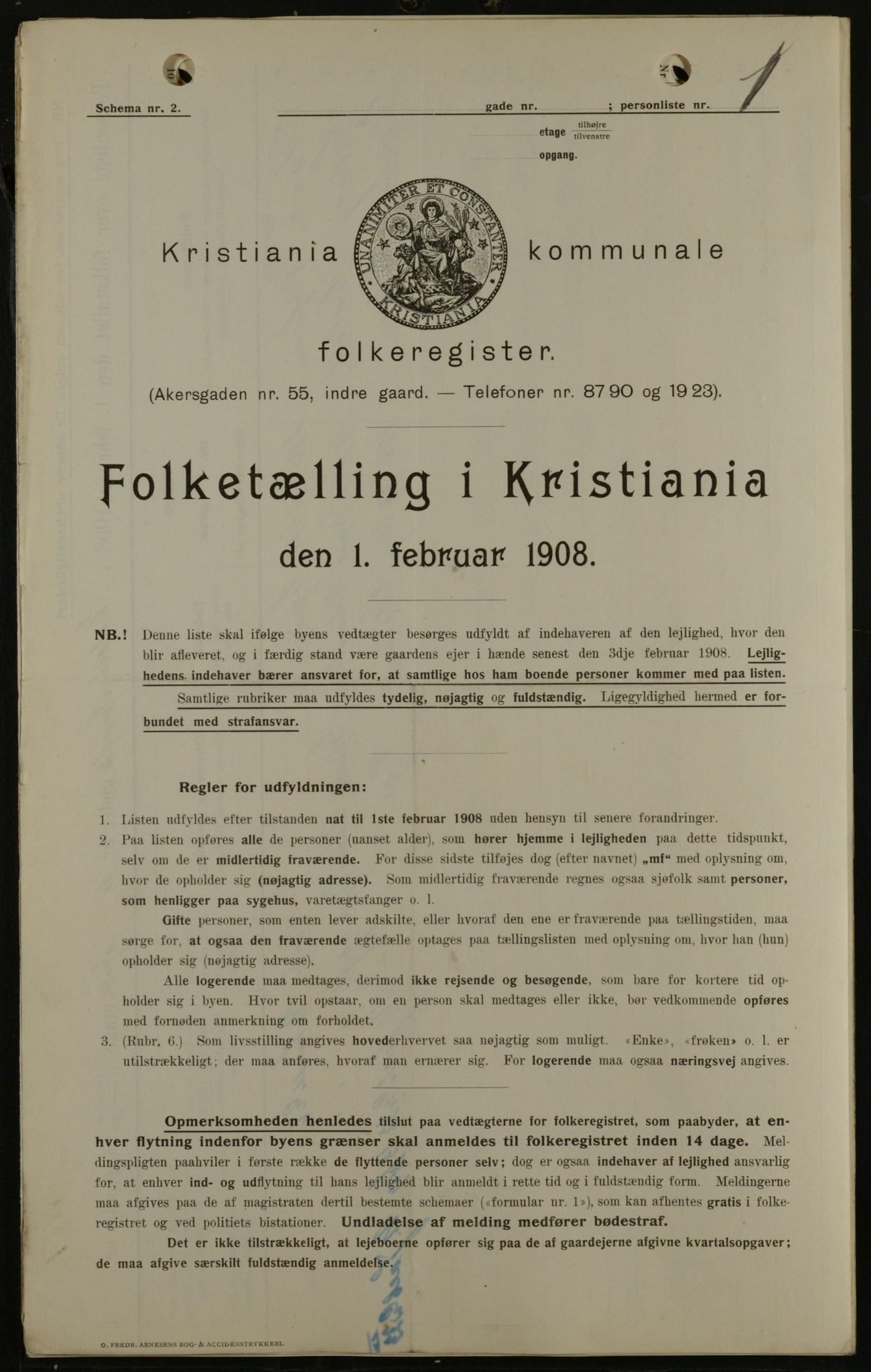 OBA, Municipal Census 1908 for Kristiania, 1908, p. 17358