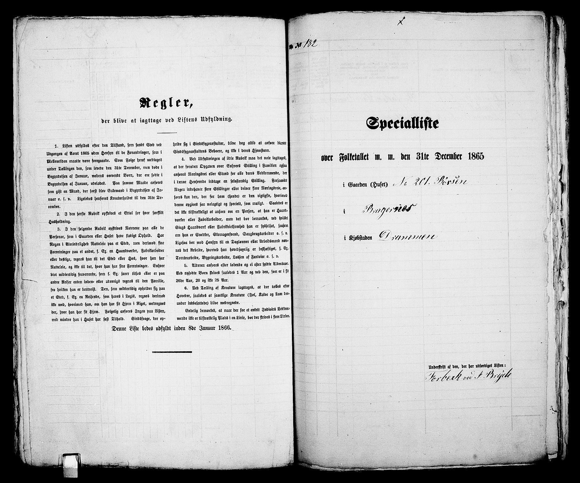 RA, 1865 census for Bragernes in Drammen, 1865, p. 390