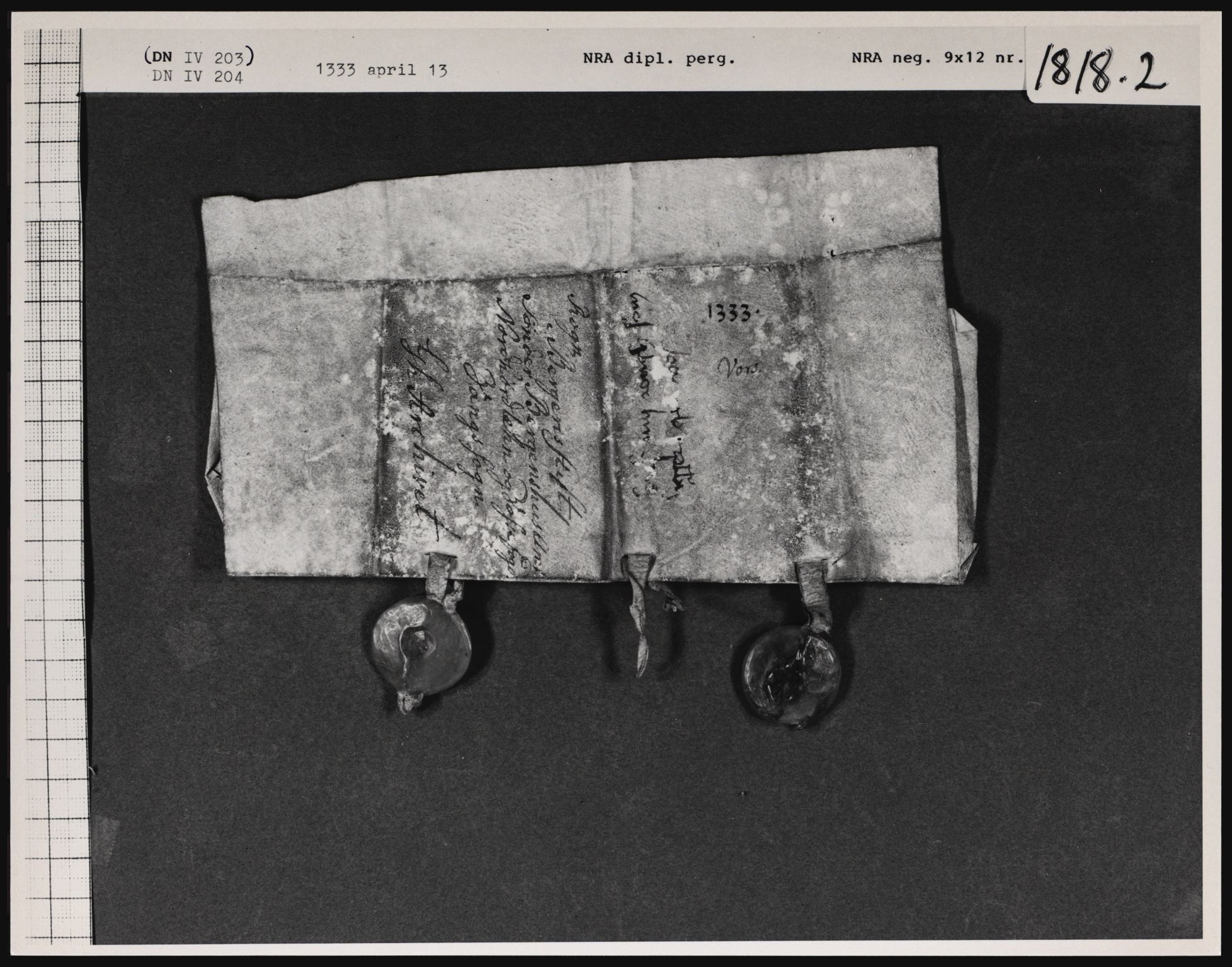 Riksarkivets diplomsamling, AV/RA-EA-5965/F01/F01a/L0029: Dokumenter, 1333, p. 11