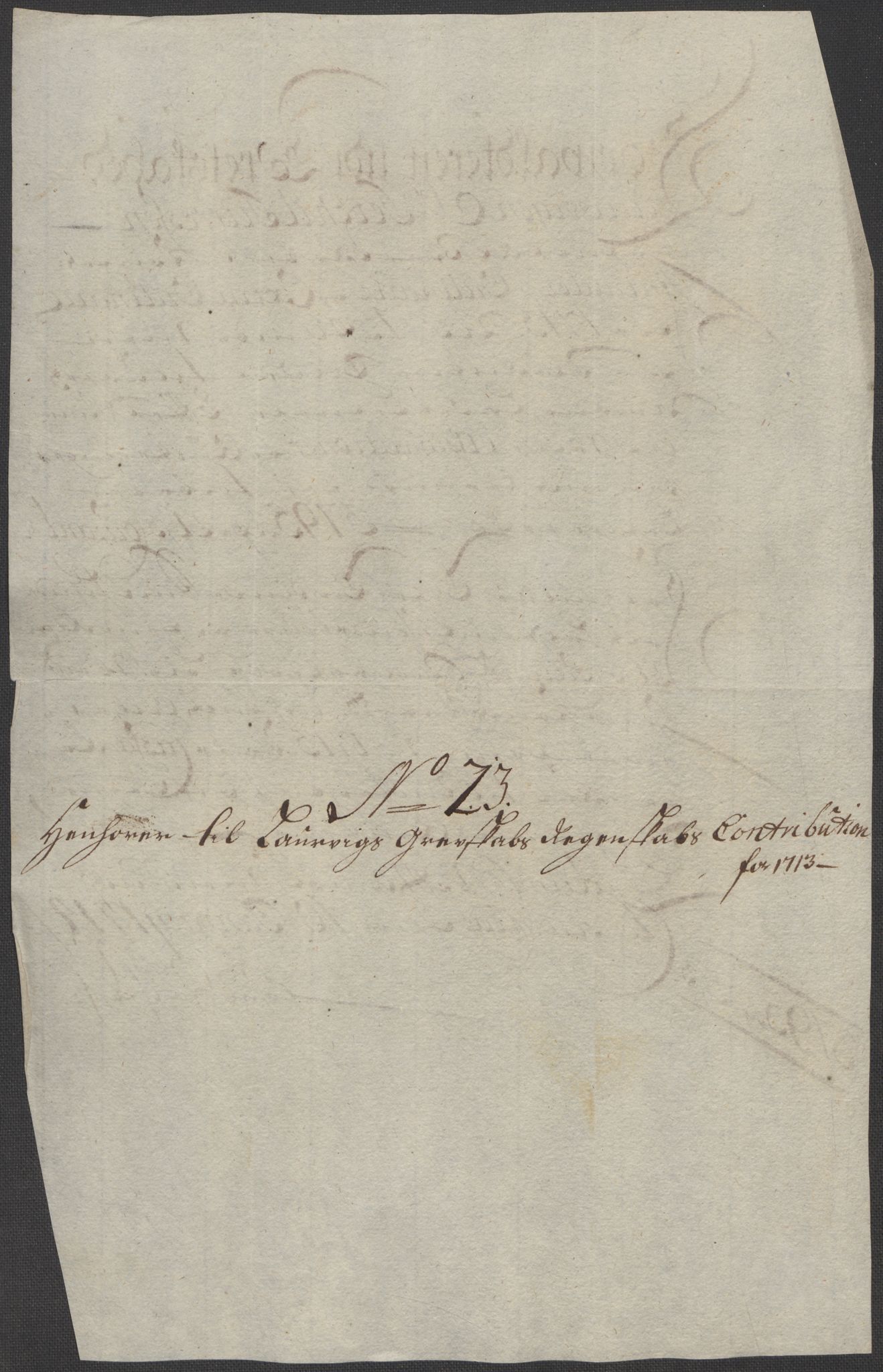 Rentekammeret inntil 1814, Reviderte regnskaper, Fogderegnskap, AV/RA-EA-4092/R33/L1985: Fogderegnskap Larvik grevskap, 1713, p. 347