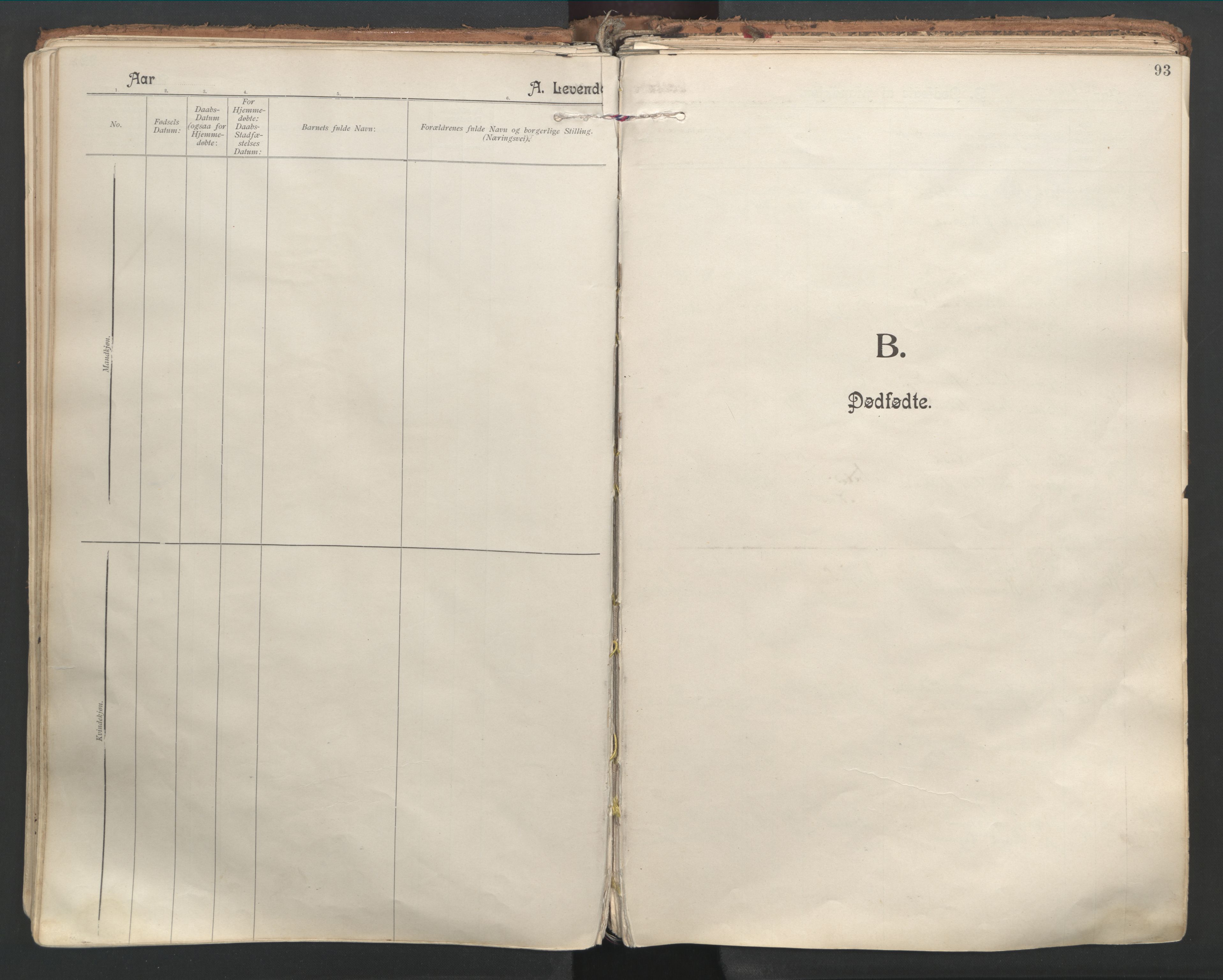 Ministerialprotokoller, klokkerbøker og fødselsregistre - Nordland, SAT/A-1459/846/L0647: Parish register (official) no. 846A05, 1902-1915, p. 93